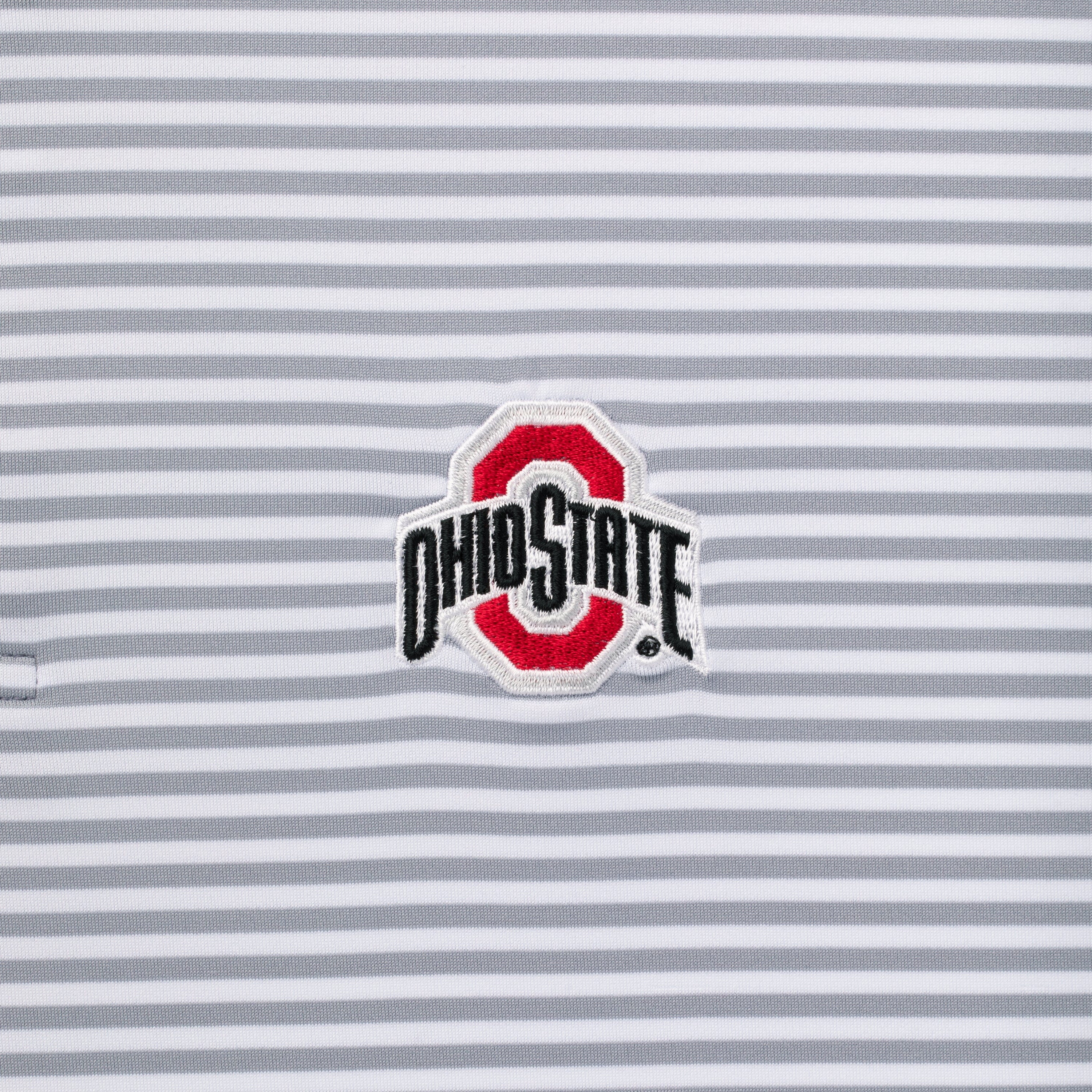 The Birdie Stripe - Ohio State | Collegiate Polo | The Birdie Stripe - Stainless Steel/White - Ohio State - 1 - Image 4