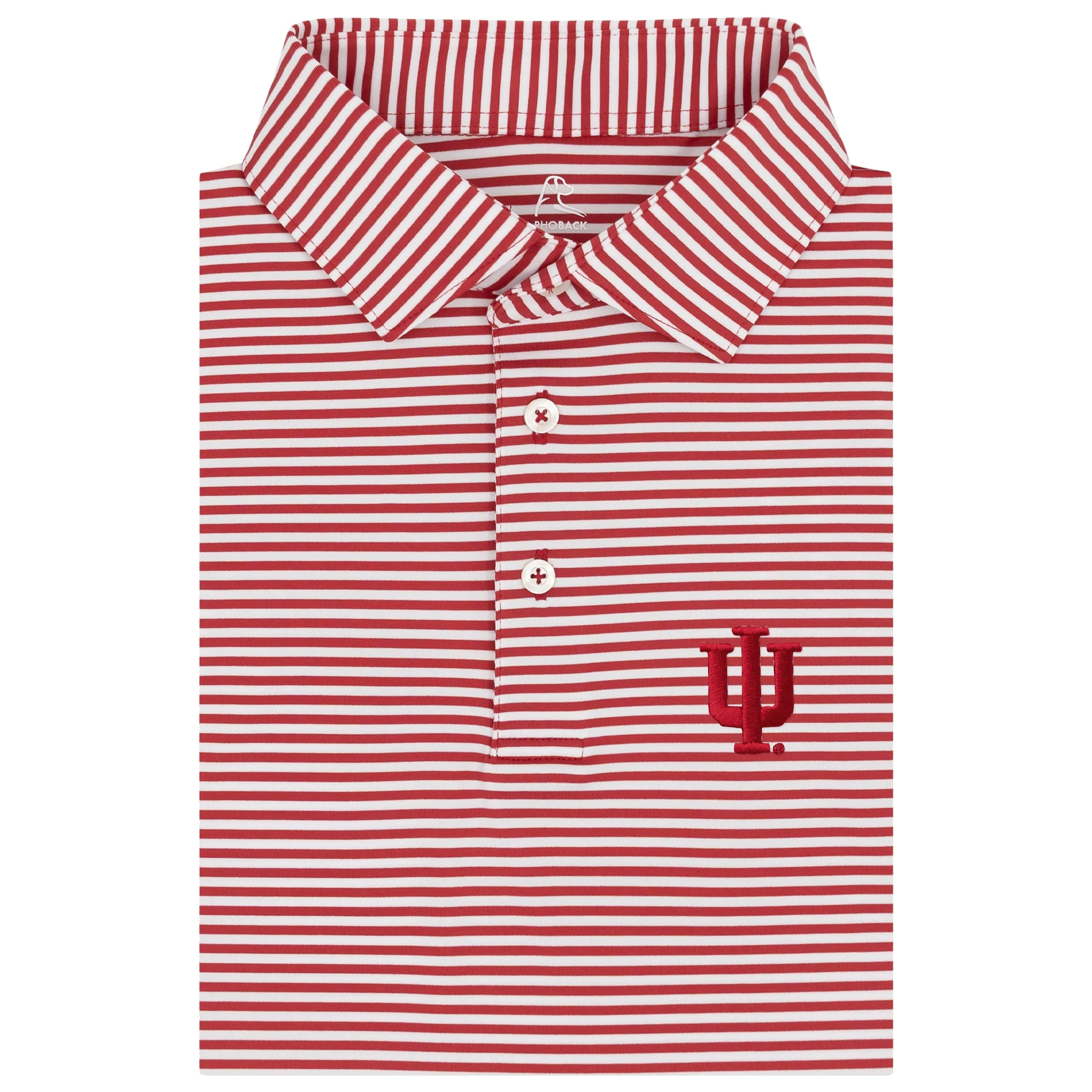 The Birdie Stripe - Indiana | Collegiate Polo | The Birdie Stripe - Carmine Red/White - Indiana - 1