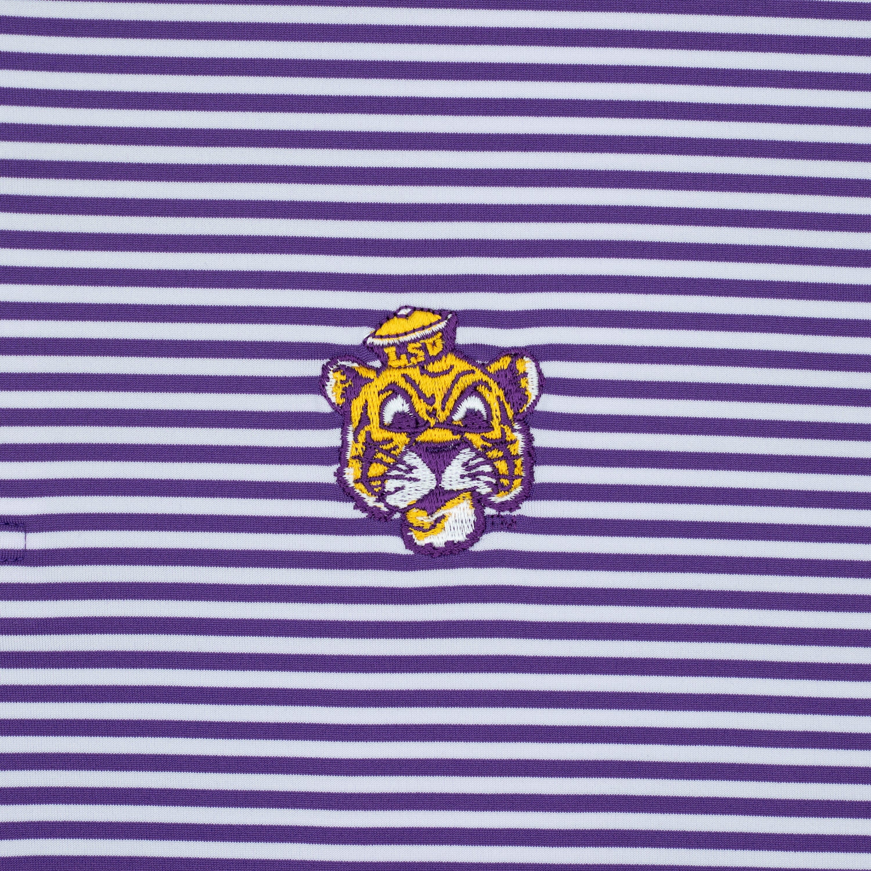 The Birdie Stripe - LSU | Collegiate Polo | The Birdie Stripe - Plum Purple/White - LSU - 1 - Image 3