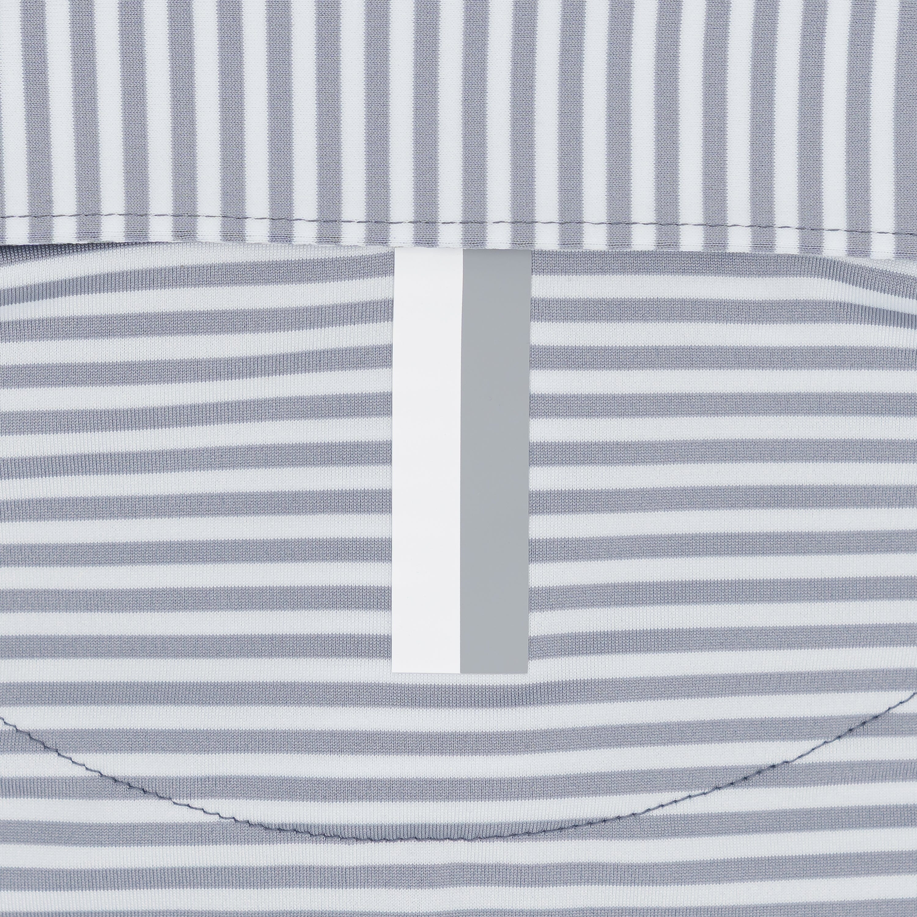 The Birdie Stripe - Michigan National Champions | Collegiate Polo | The Birdie Stripe - Stainless Steel/White - MICH CHAMP 1 - Image 3