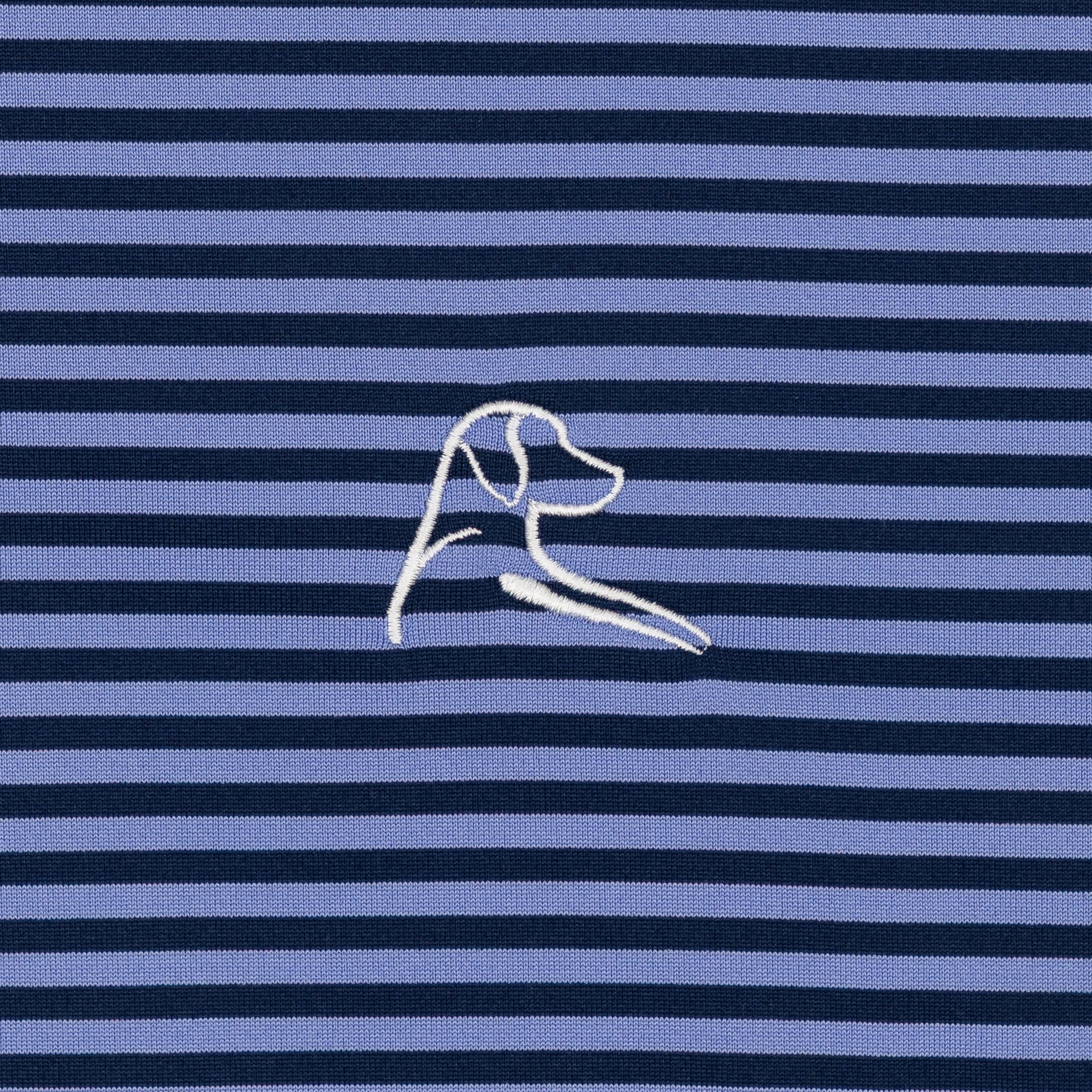 The Birdie Stripe | Performance Polo | The Birdie Stripe - Lavender Blue/Fleet Navy - Image 3