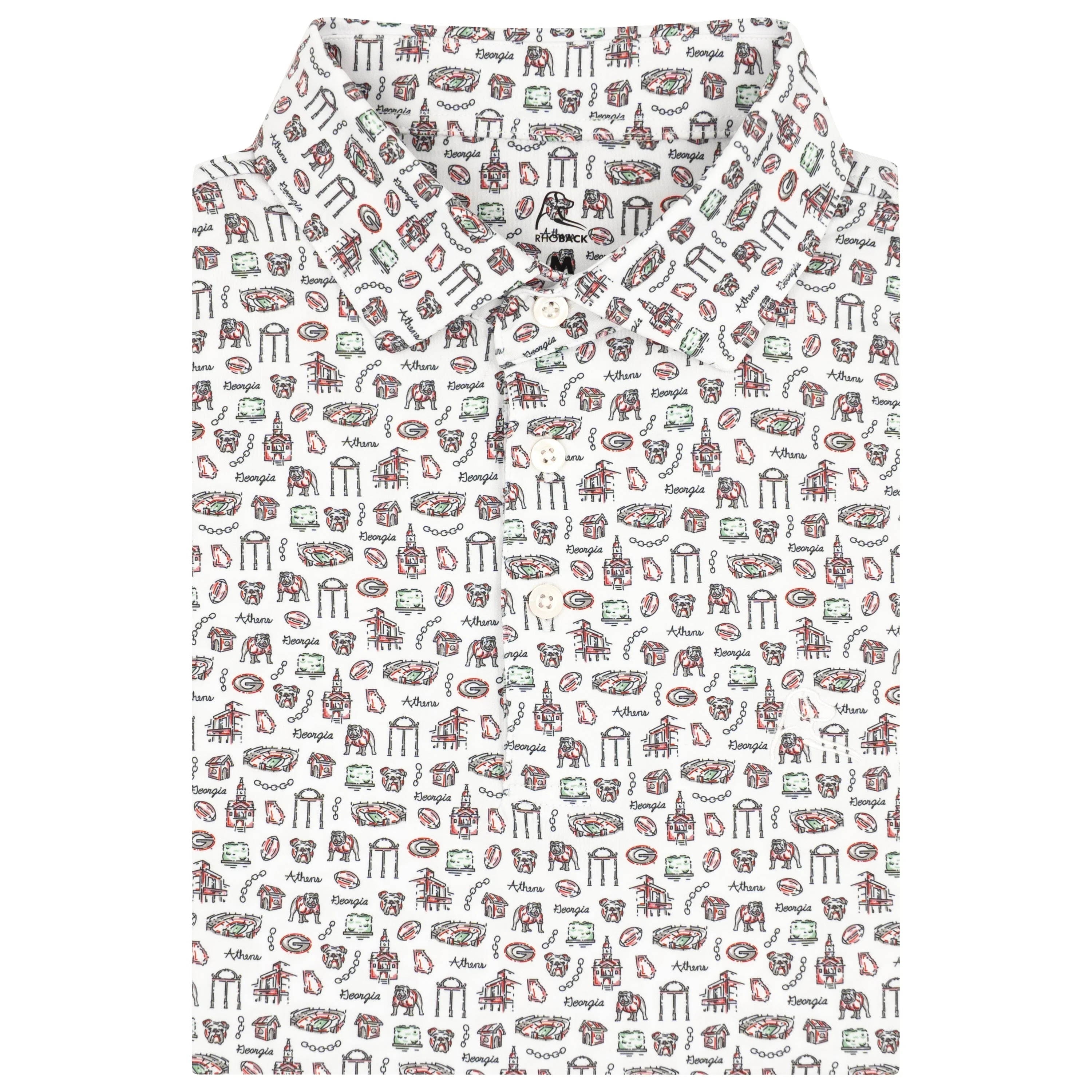 The Georgia College Town | Collegiate Polo | The Georgia College Town - White/Black
