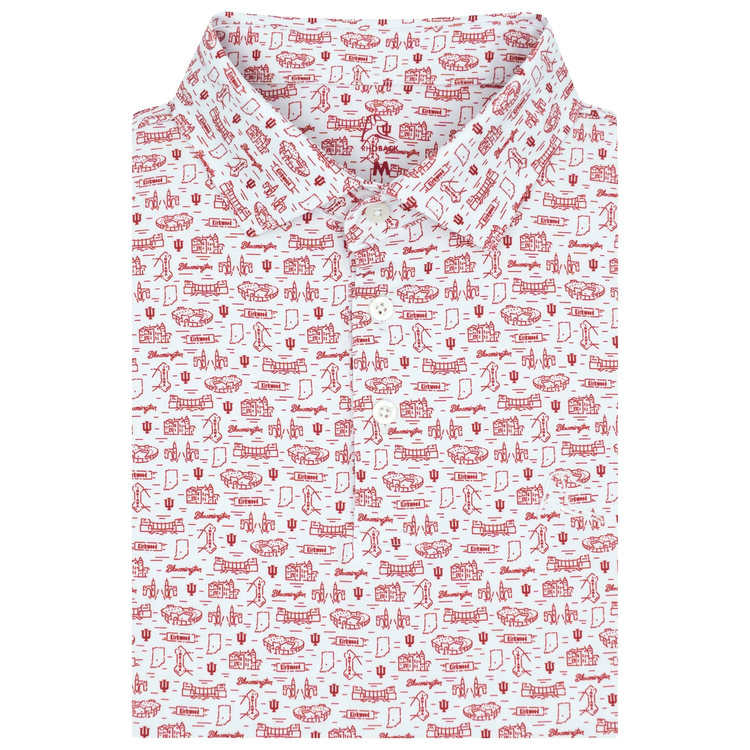The Indiana College Town | Collegiate Polo | The Indiana College Town - White/Carmine Red