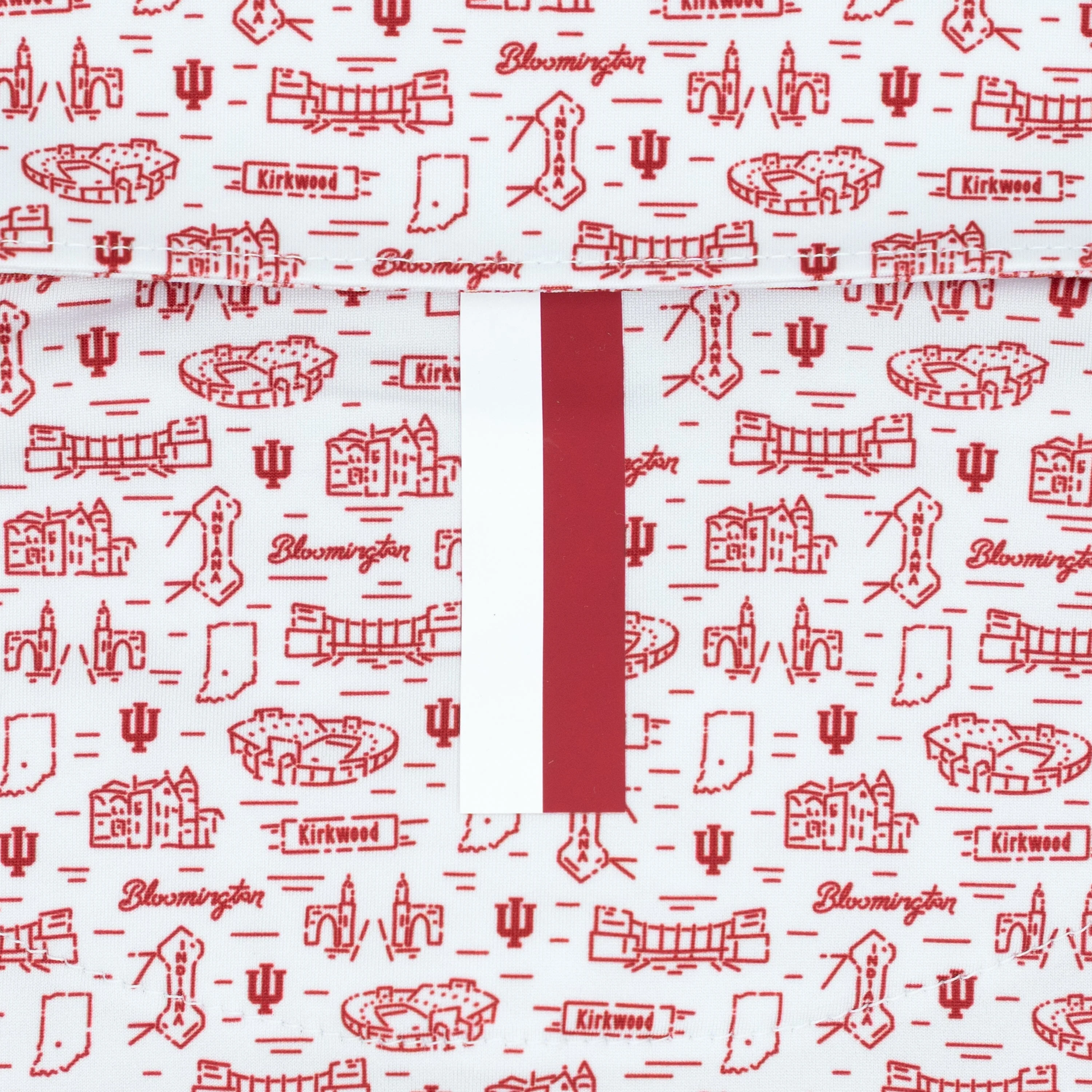 The Indiana College Town | Collegiate Polo | The Indiana College Town - White/Carmine Red - Image 4