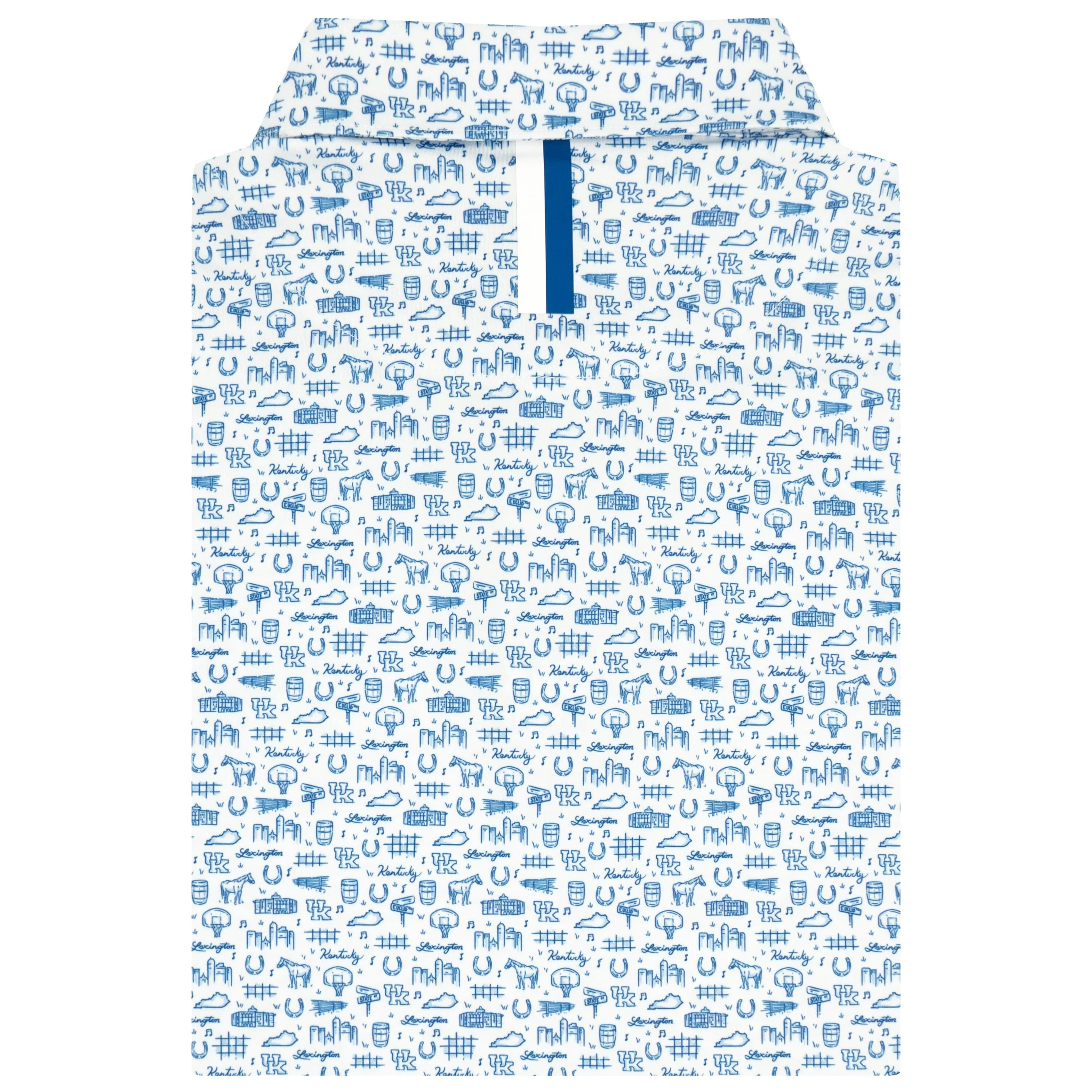 The Kentucky College Town | Collegiate Polo | The Kentucky College Town - White/Azure Blue - Image 2