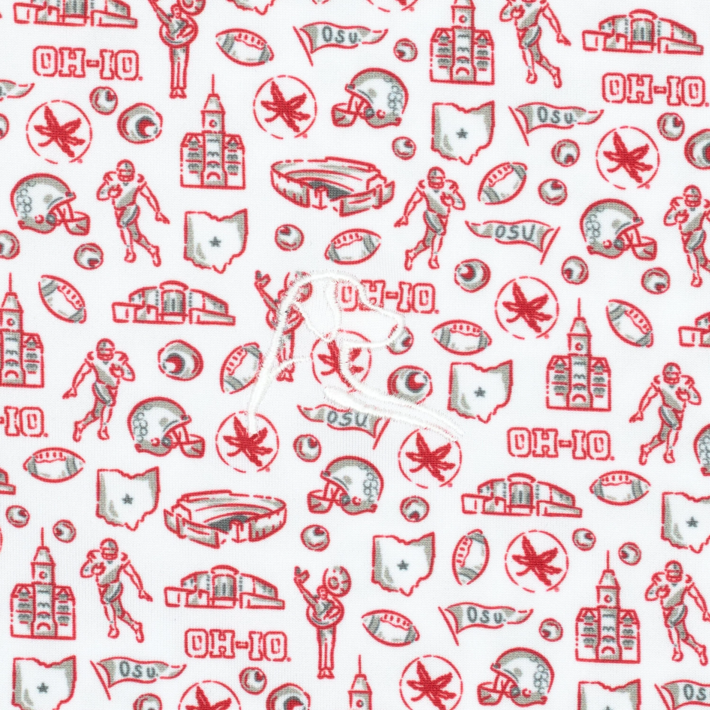 The Ohio State College Town | Collegiate Polo | The Ohio State College Town - White/Roar Red - Image 3