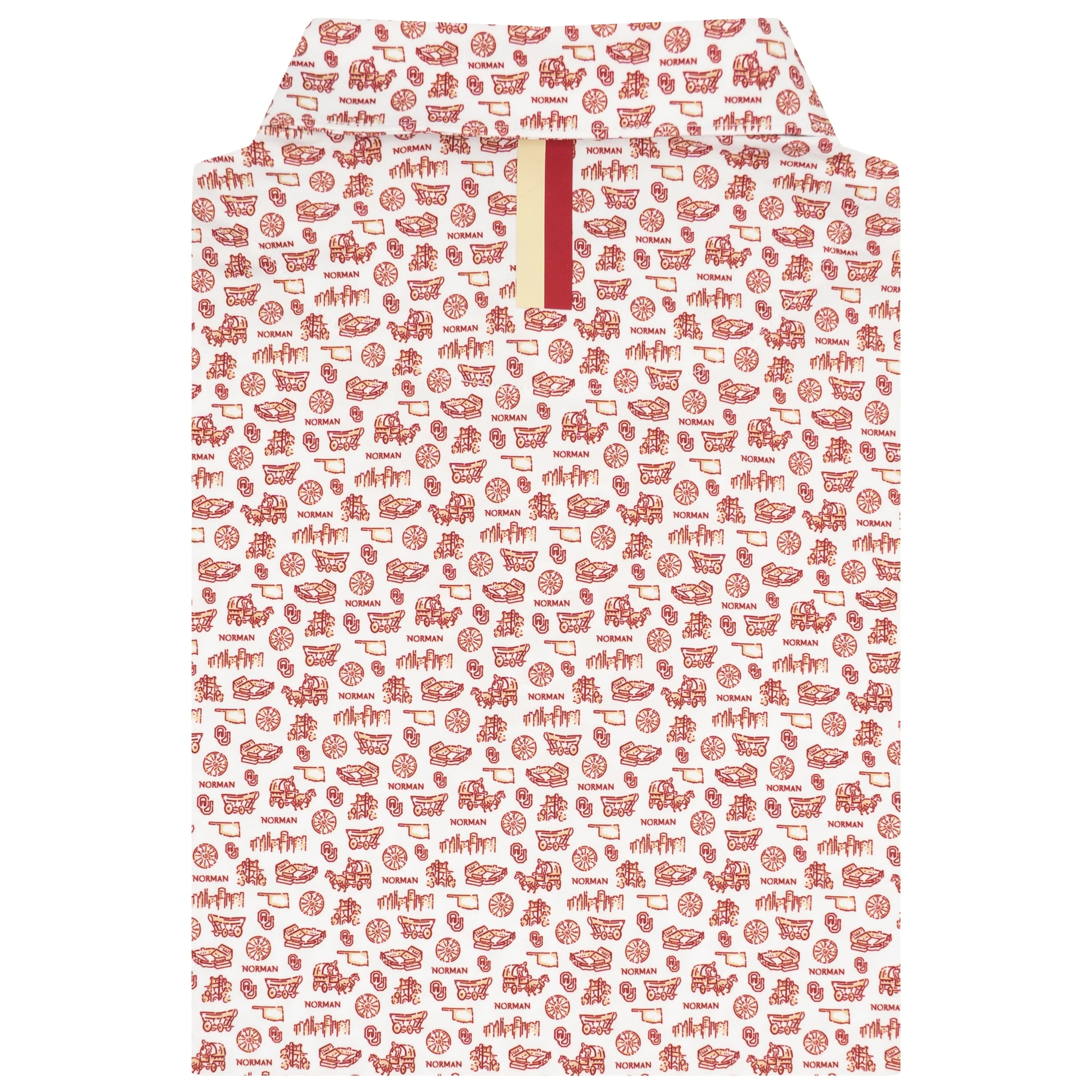 The Oklahoma College Town | Collegiate Polo | The Oklahoma College Town - White/Carmine Red - Image 2