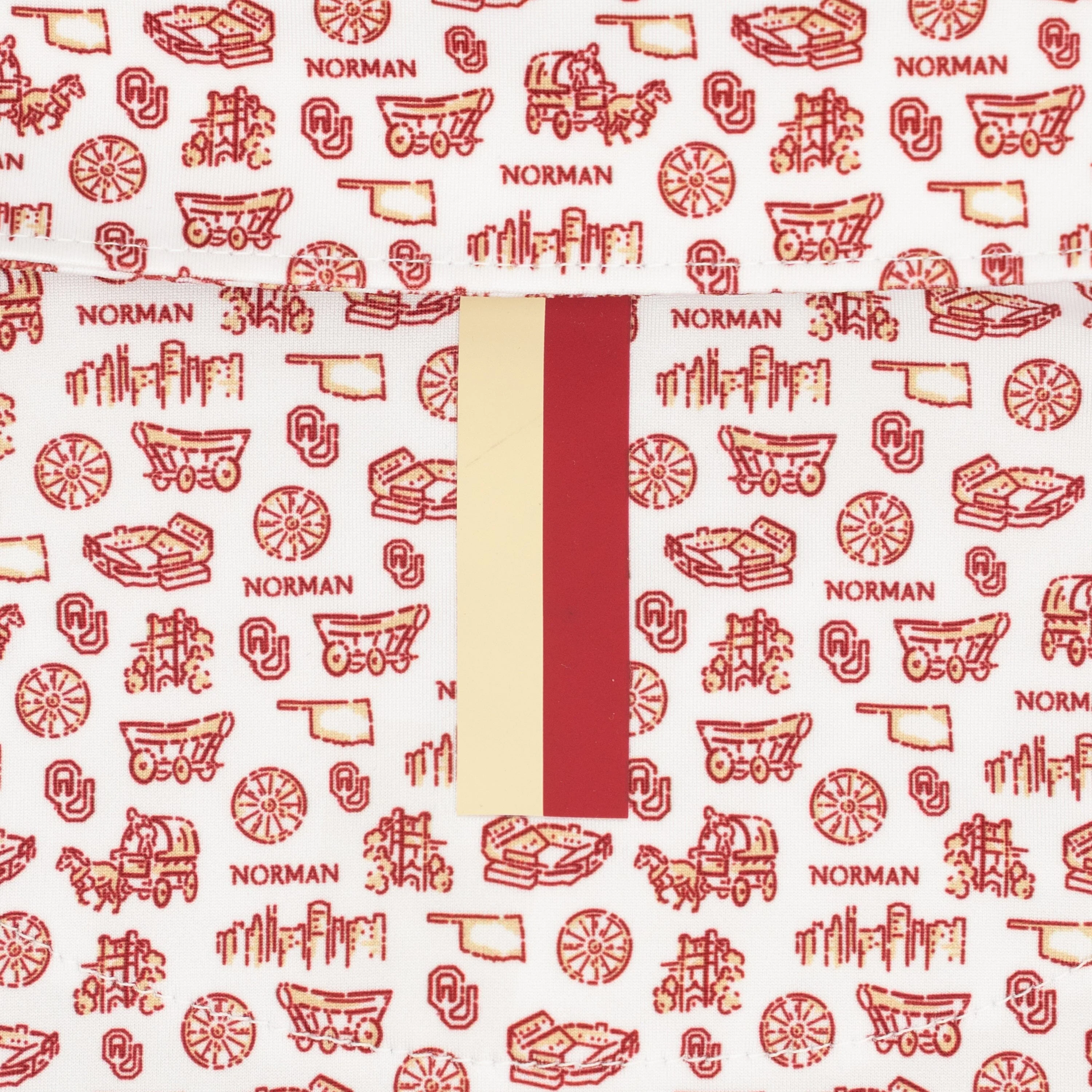 The Oklahoma College Town | Collegiate Polo | The Oklahoma College Town - White/Carmine Red - Image 4