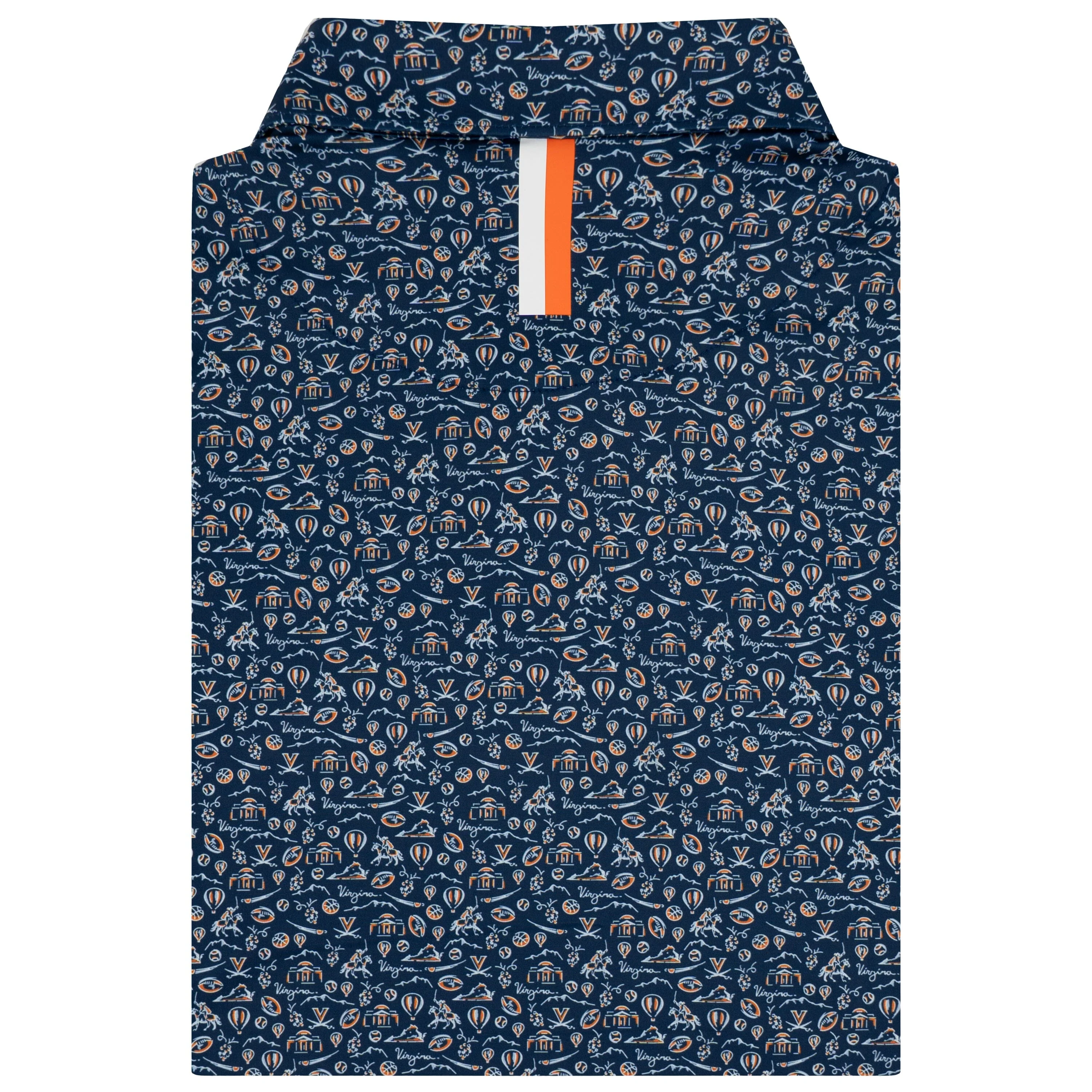 The UVA College Town | Collegiate Polo | The UVA College Town - Admiral Navy/White - Image 2