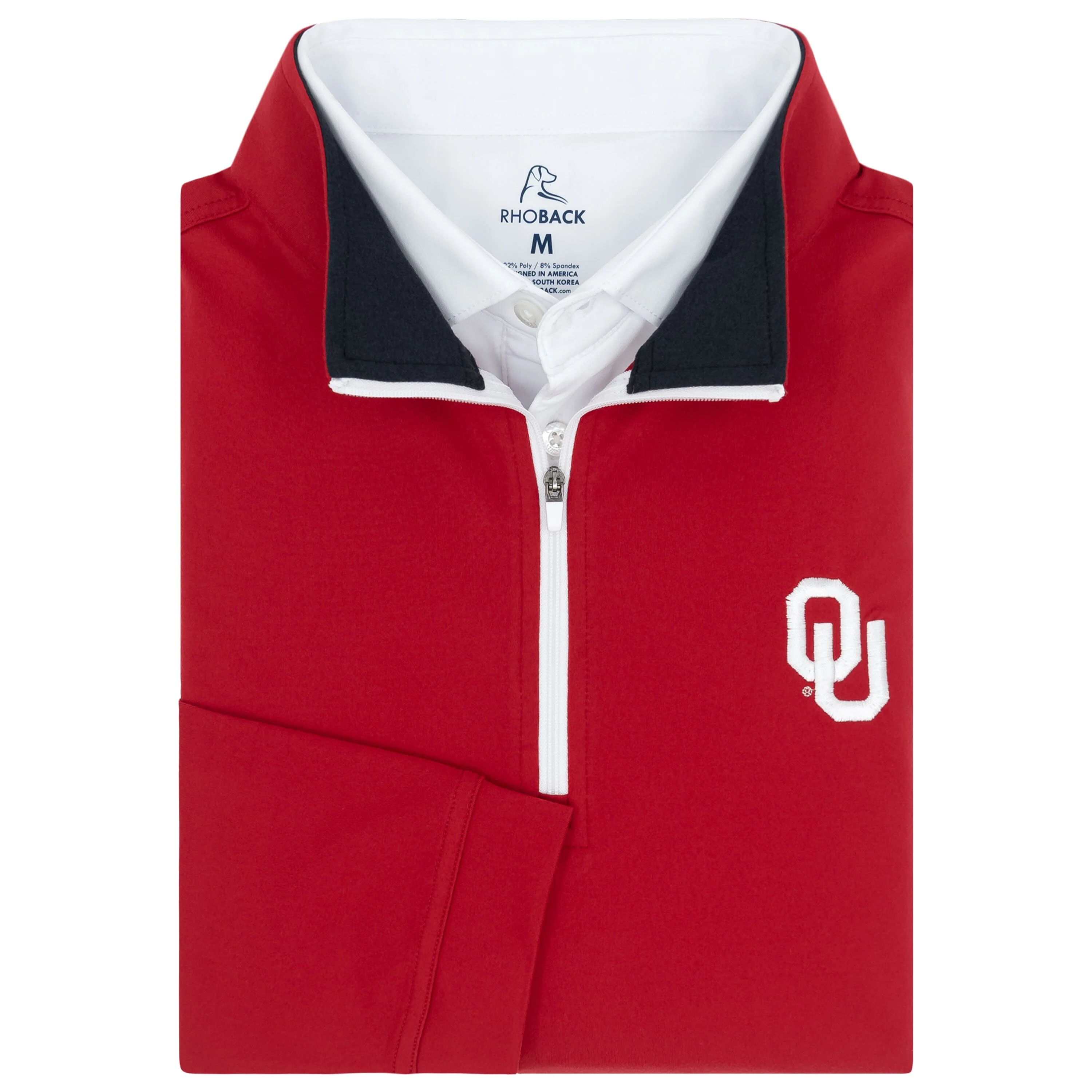 Solid Collegiate Q-Zip - Oklahoma | Solid - Carmine Red - Oklahoma - 2