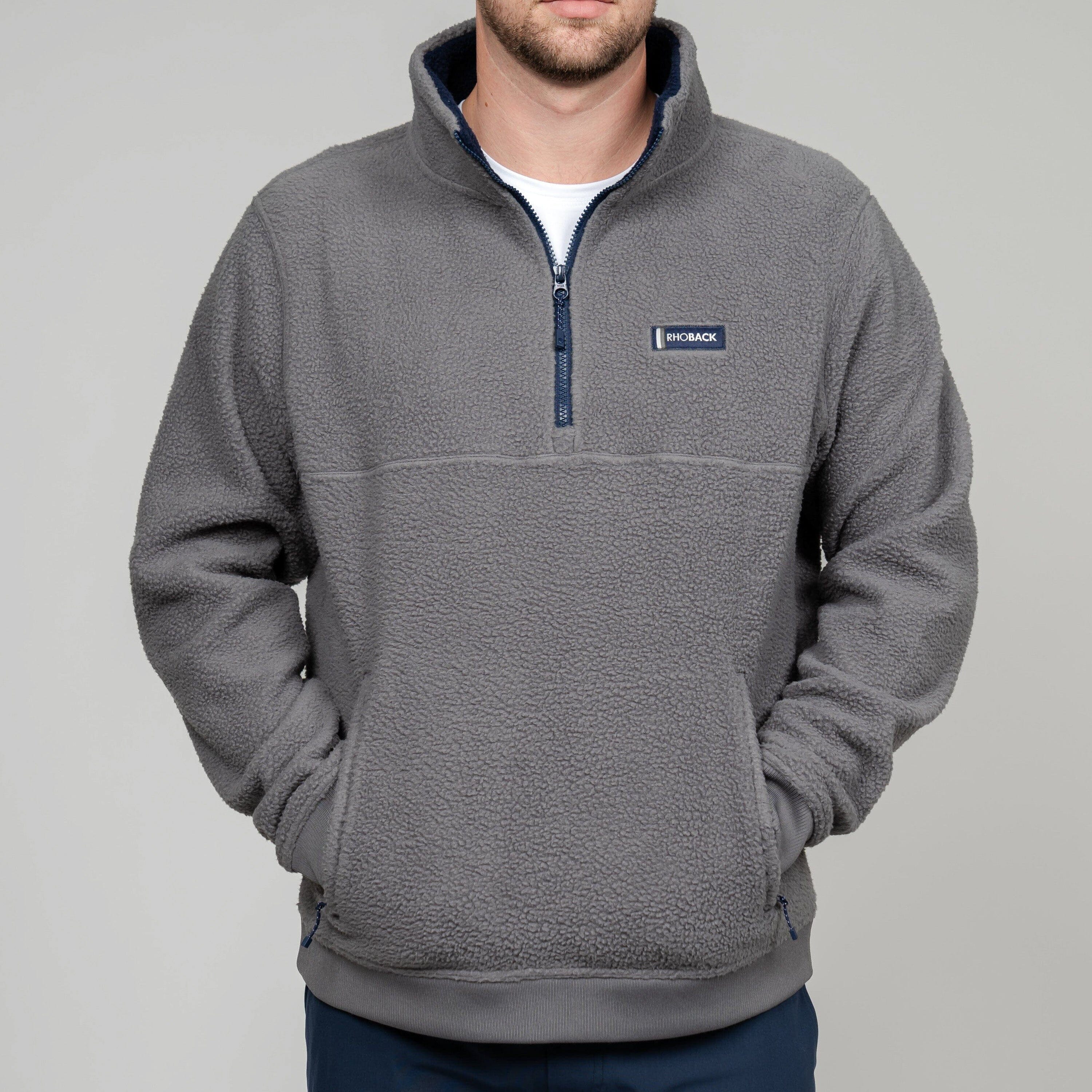 Summit Fleece Pullover | Solid - Boulder Grey - Image 2