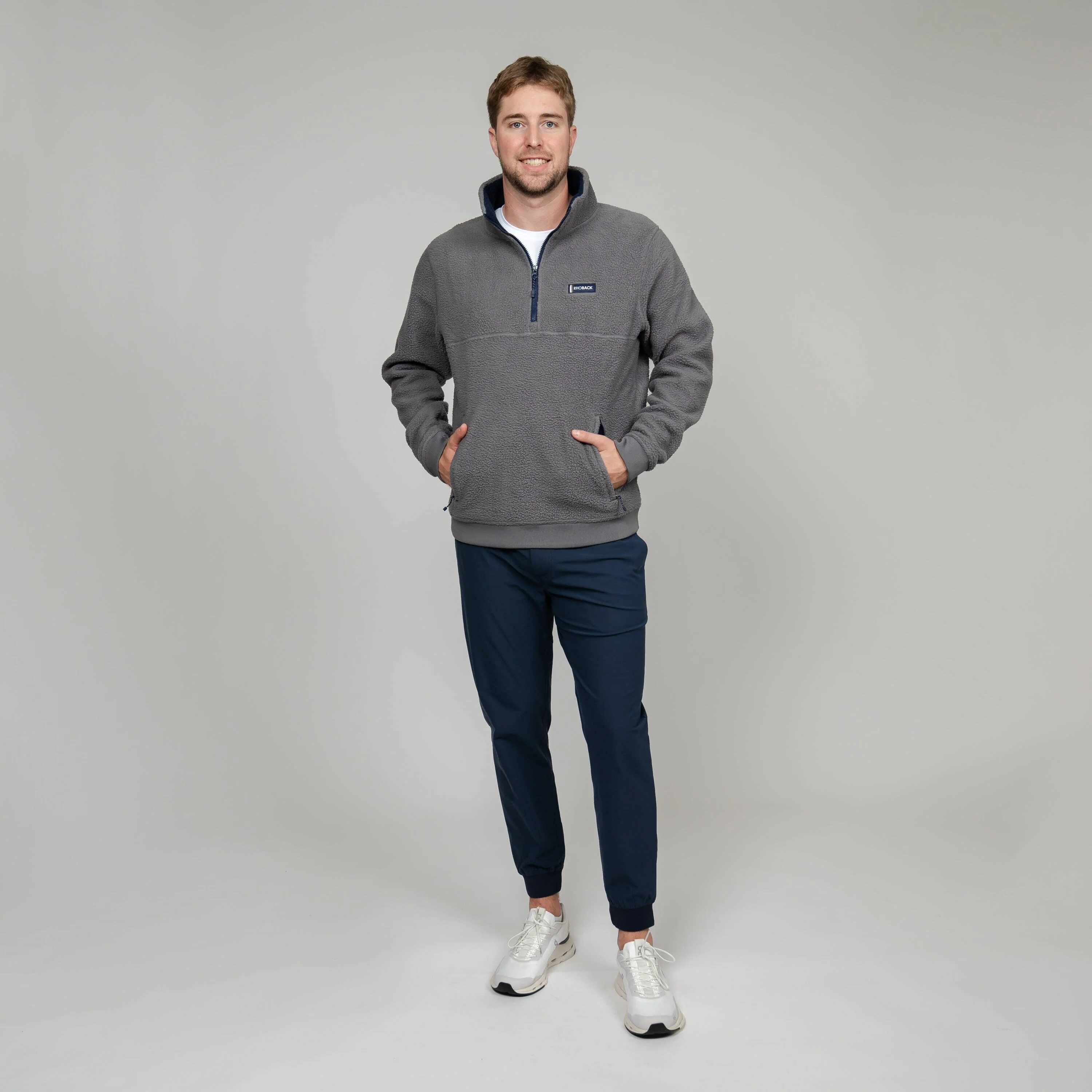 Summit Fleece Pullover | Solid - Boulder Grey - Image 5