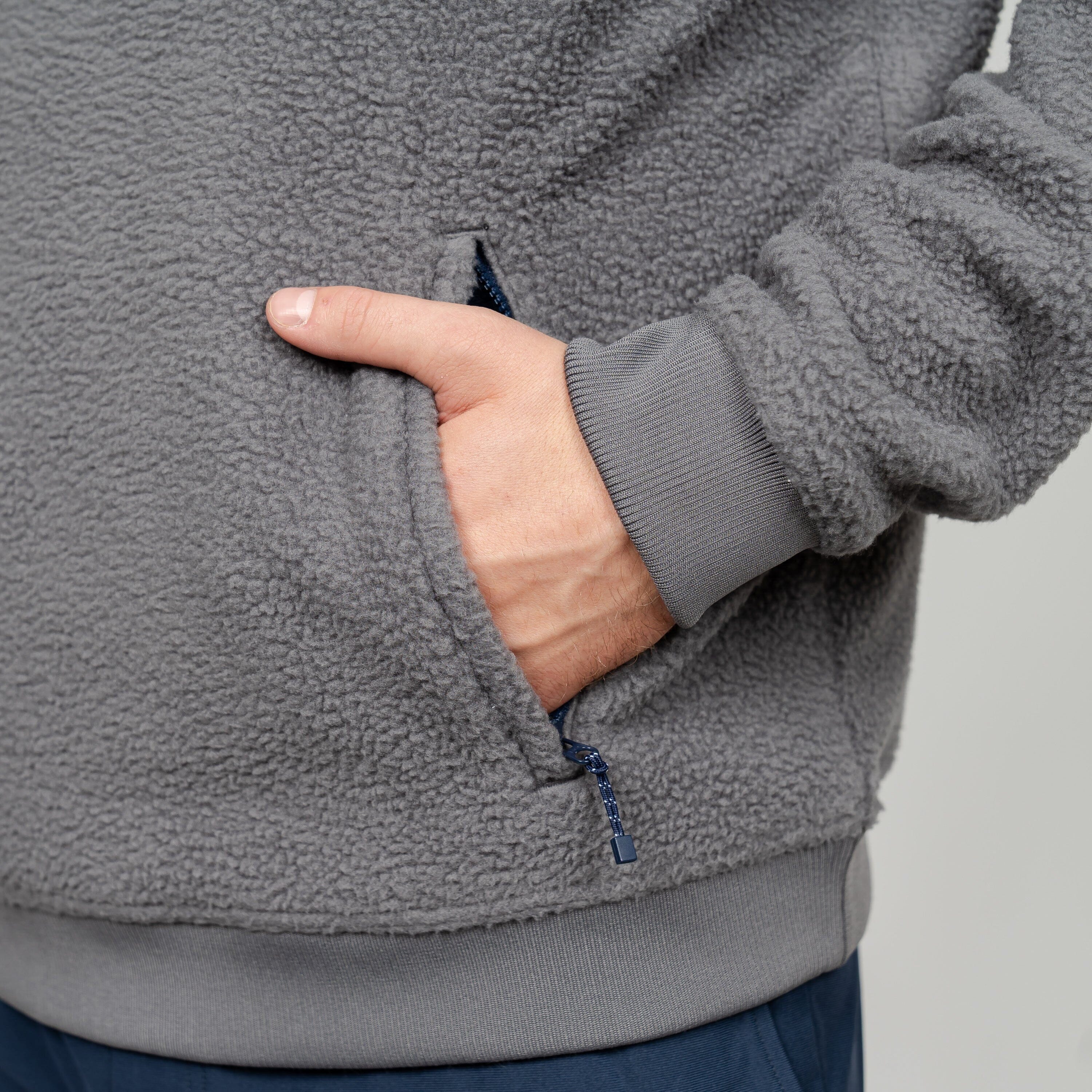 Summit Fleece Pullover | Solid - Boulder Grey - Image 7