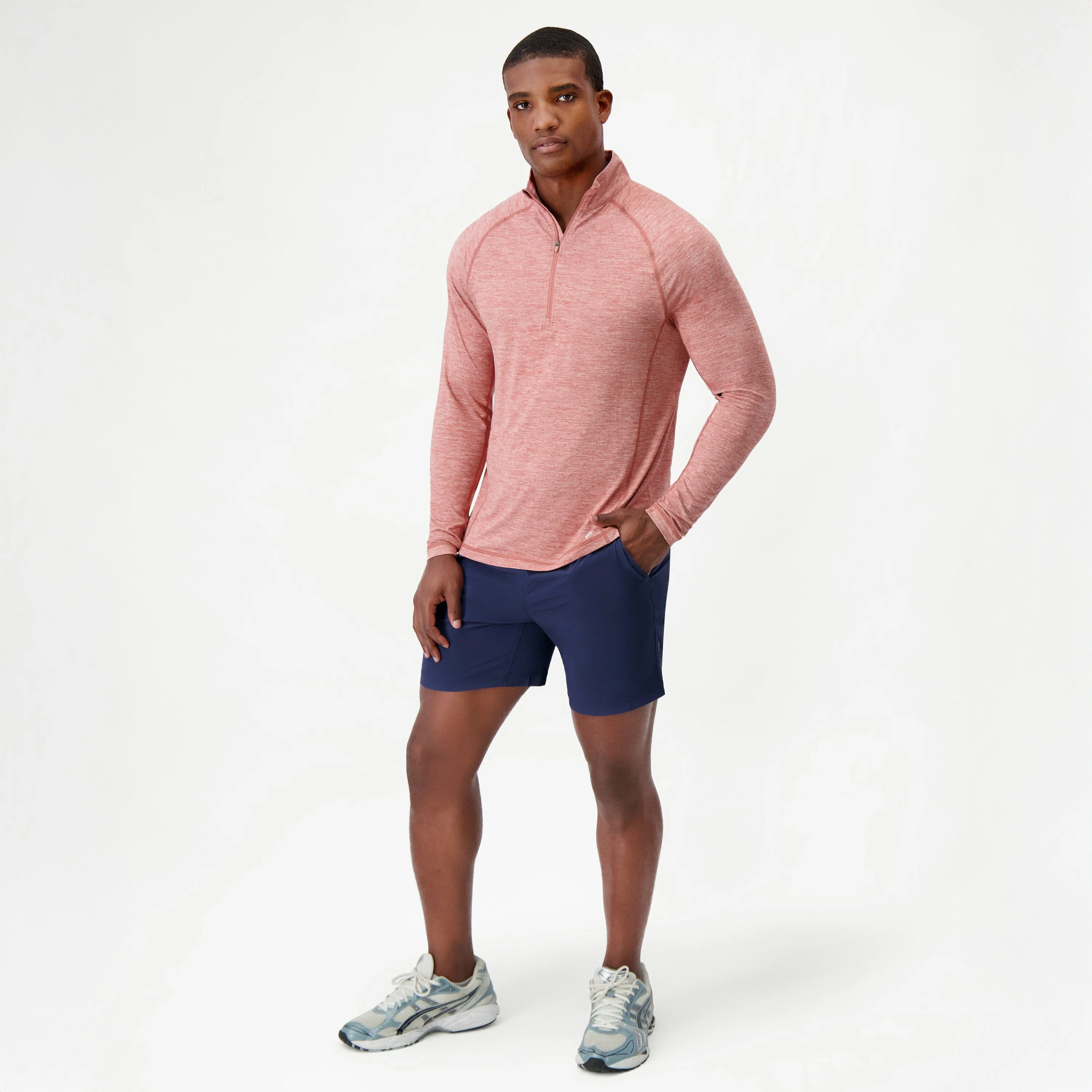 Tailwind Performance Q-Zip | Heather - Rouge Red/White - Image 4