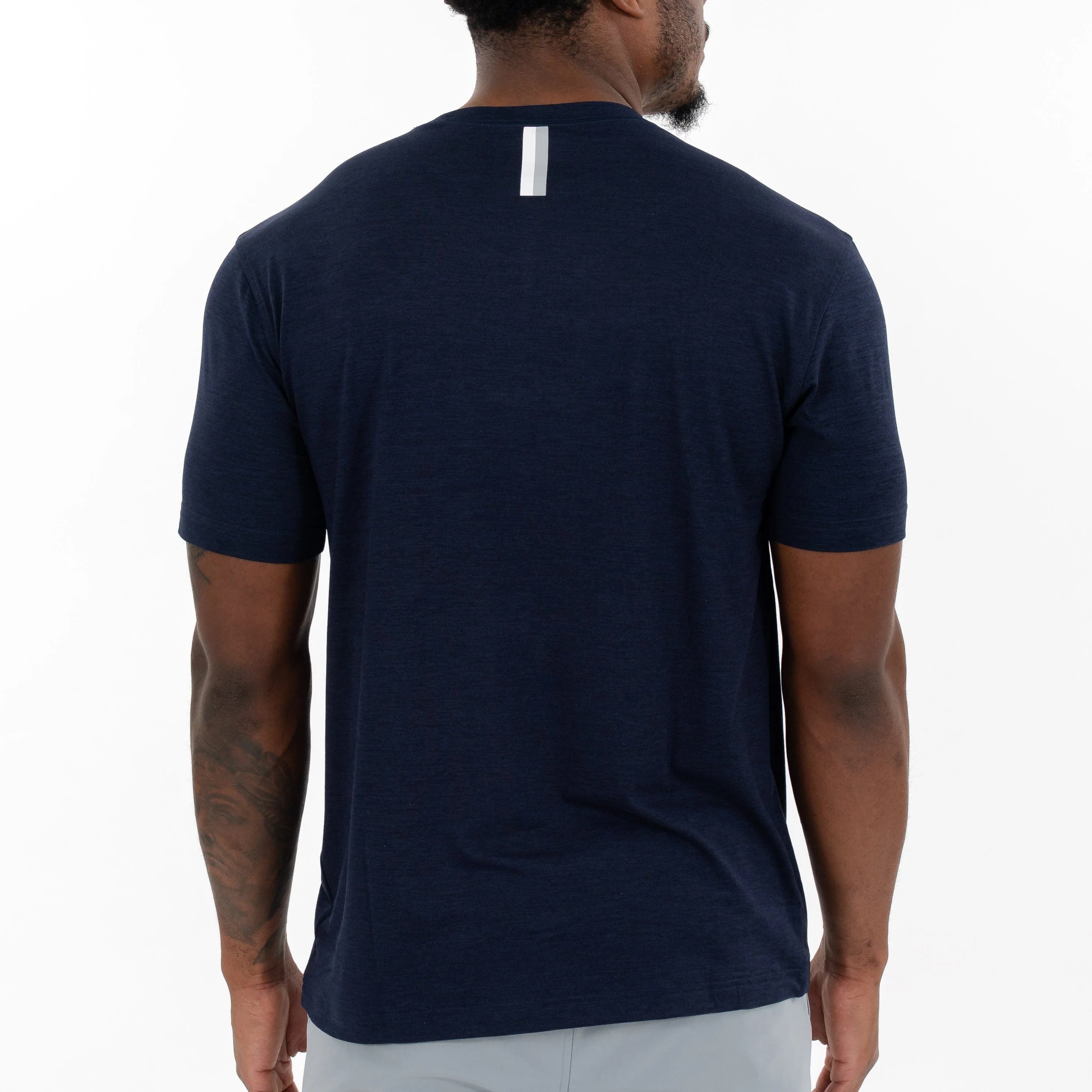 Tailwind Performance Tee | Heather - Fleet Navy/Nightshade - Image 3