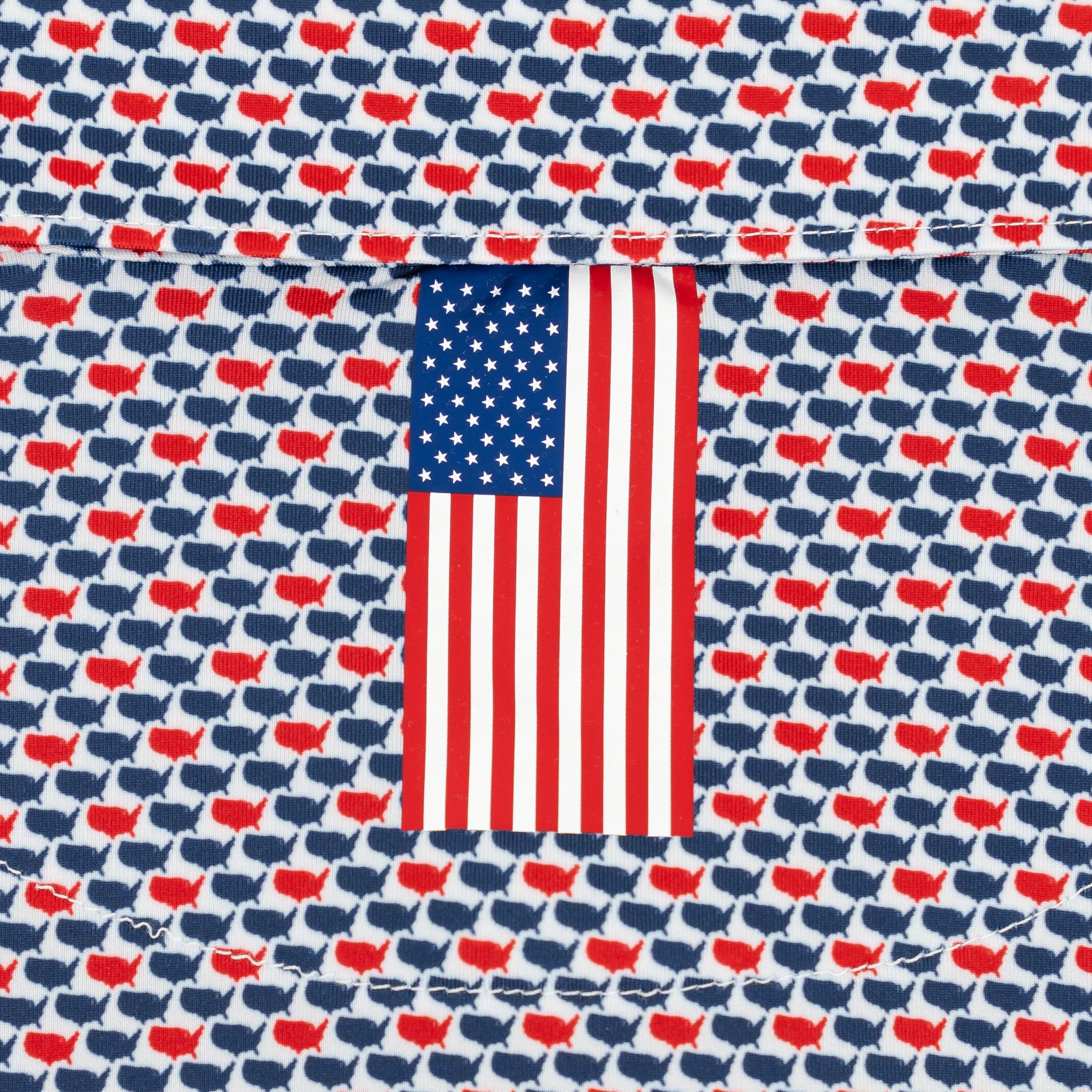 The 1776 | Performance Polo | The 1776 - Admiral Navy/Classic Red - USA - Image 4