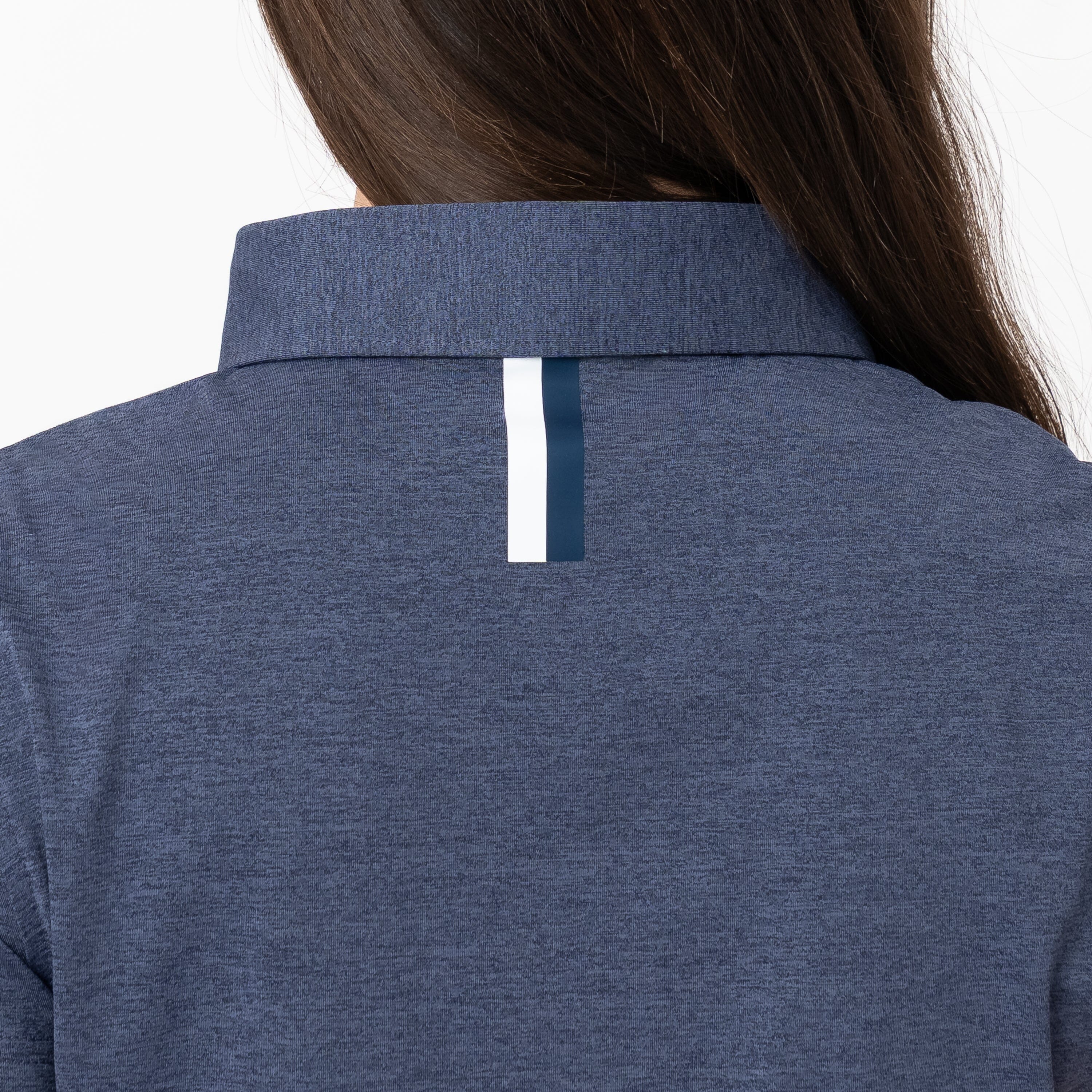 Heather Performance Polo | Heather - Annapolis Blue/Blue Steel - Image 4