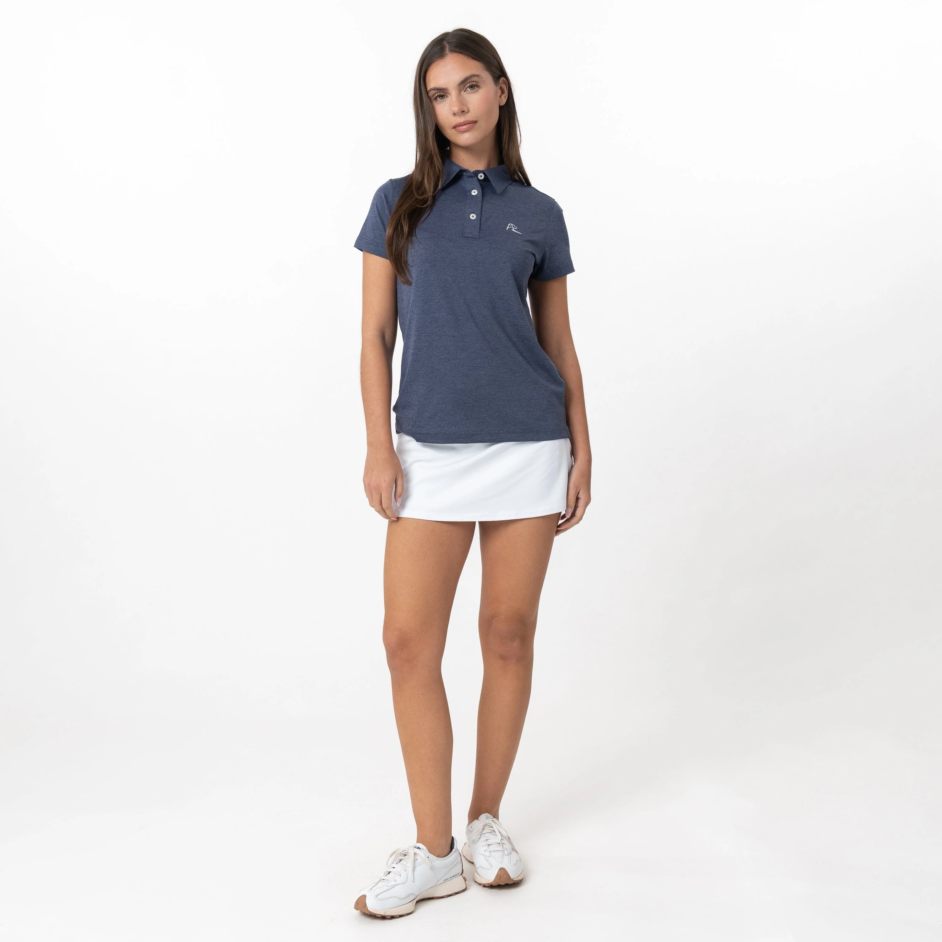 Heather Performance Polo | Heather - Annapolis Blue/Blue Steel - Image 6