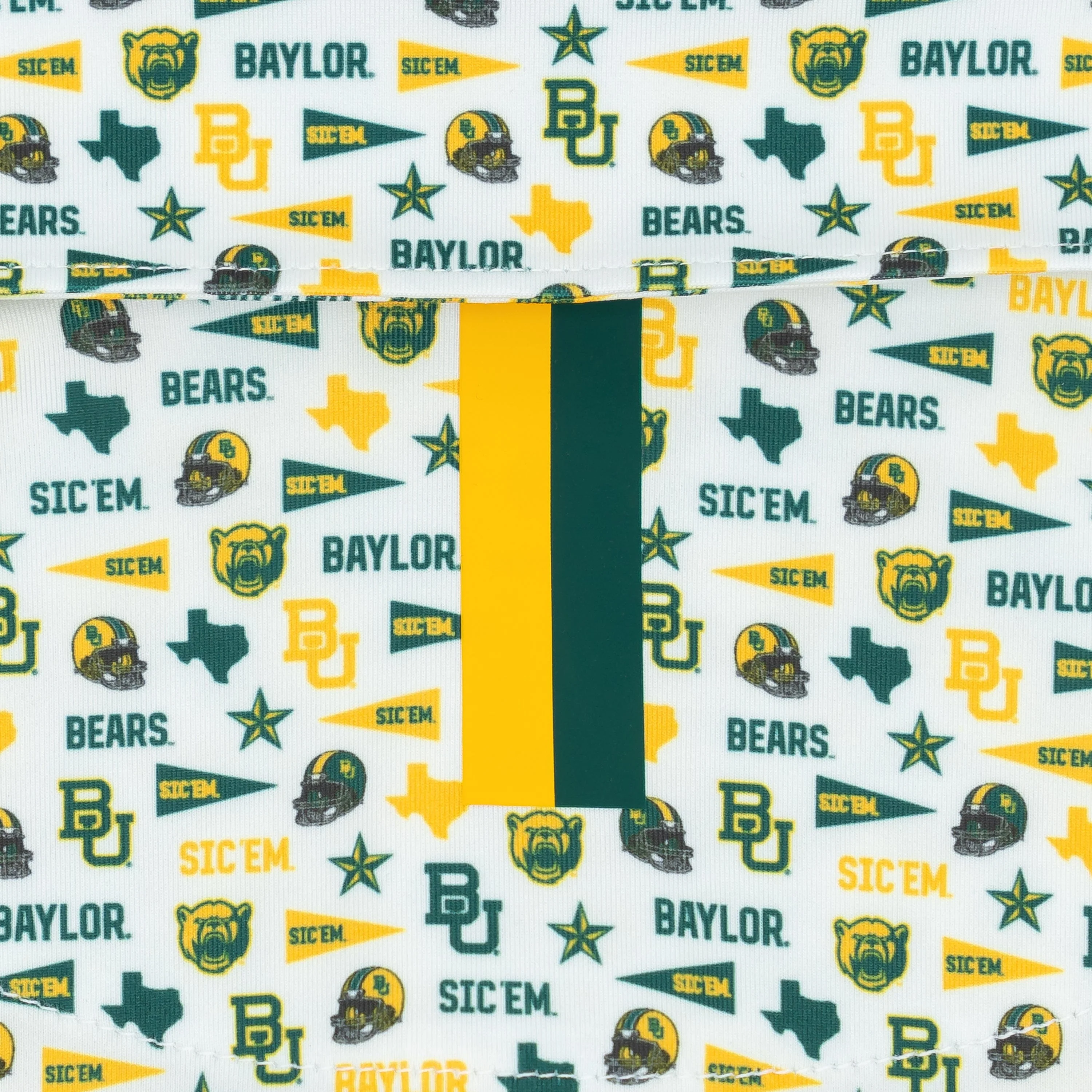 The Baylor Gameday | Collegiate Polo | The Baylor Gameday - White/Evergreen - Image 4