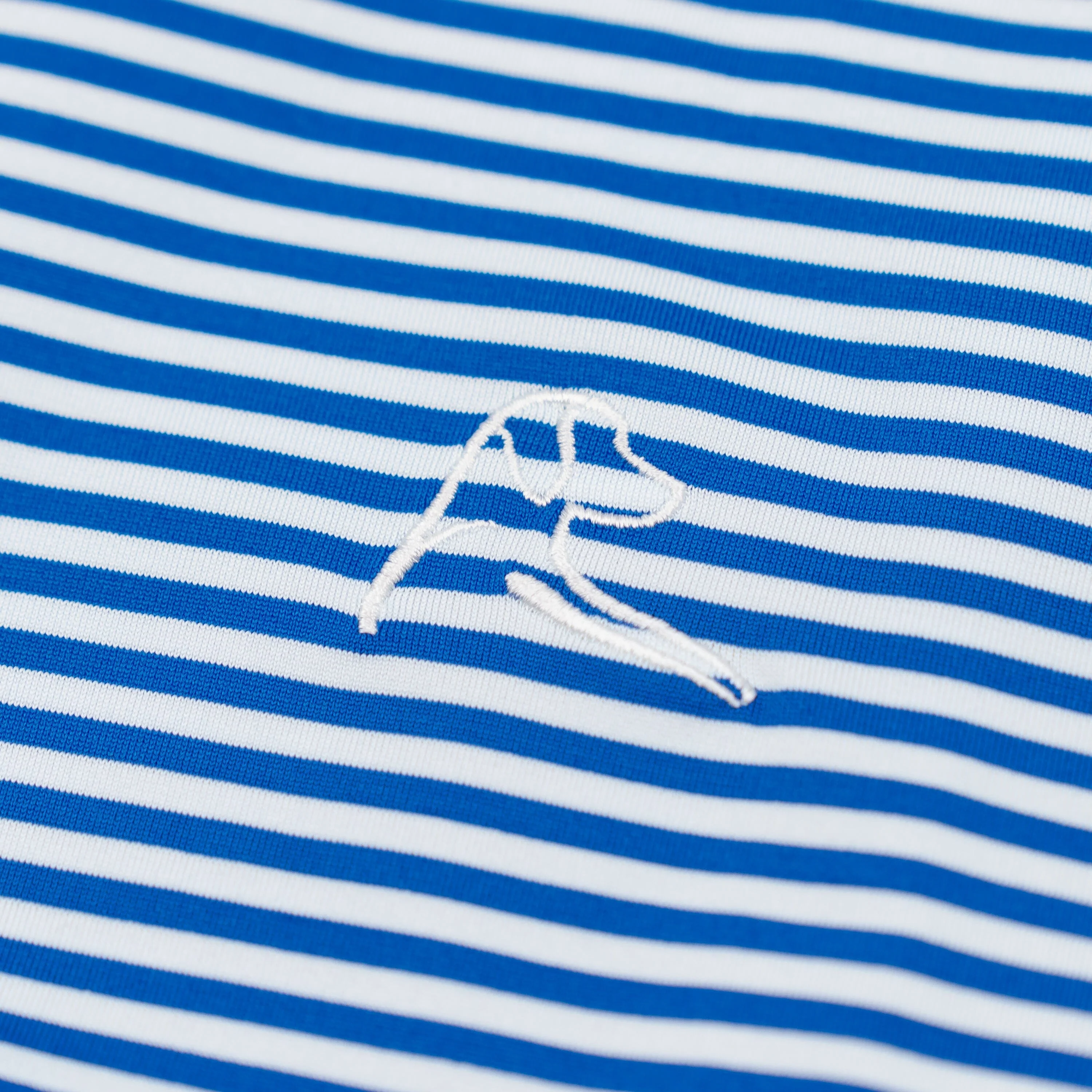 The Birdie Stripe | Performance Polo | The Birdie Stripe - Cobalt Blue/White - Image 3