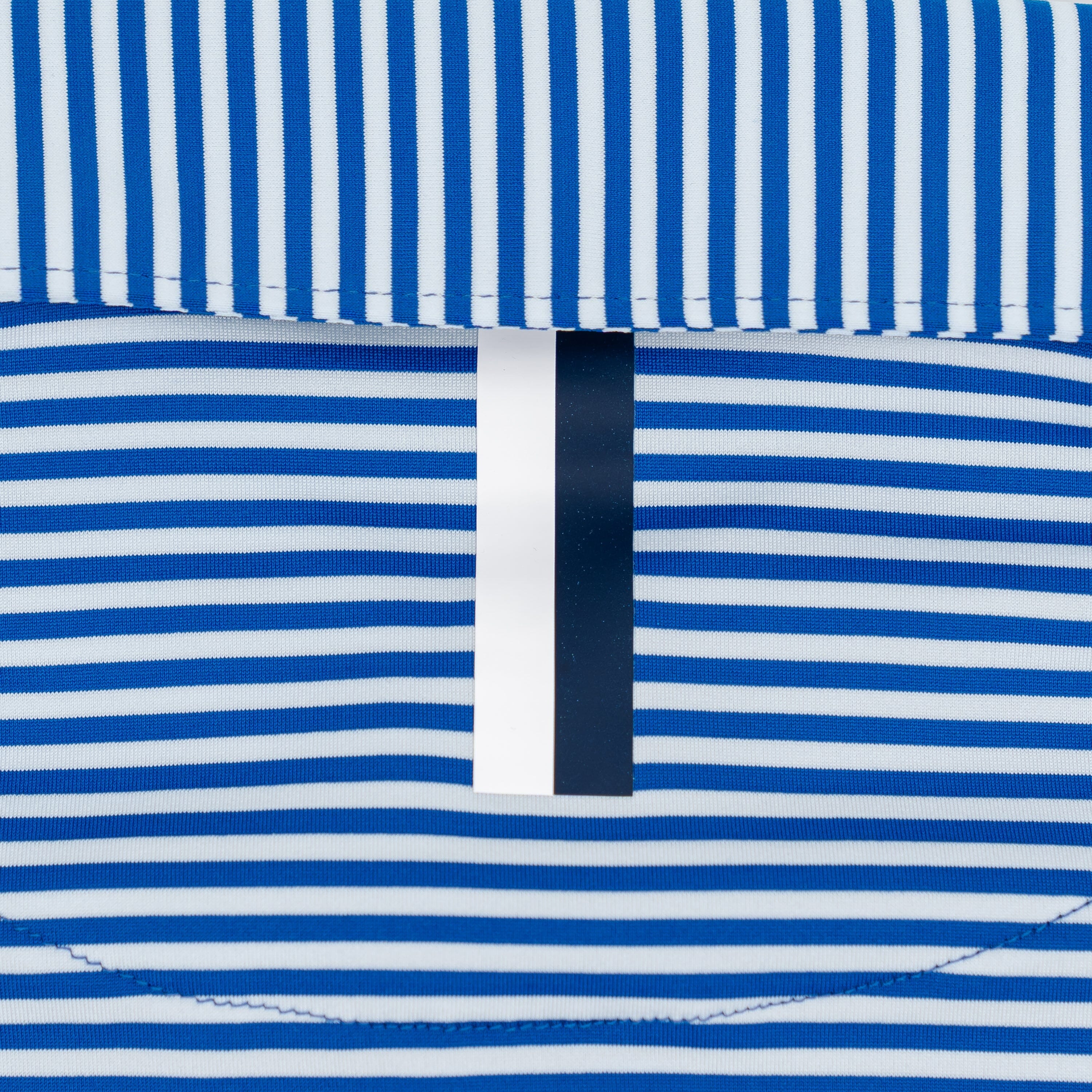 The Birdie Stripe | Performance Polo | The Birdie Stripe - Cobalt Blue/White - Image 4