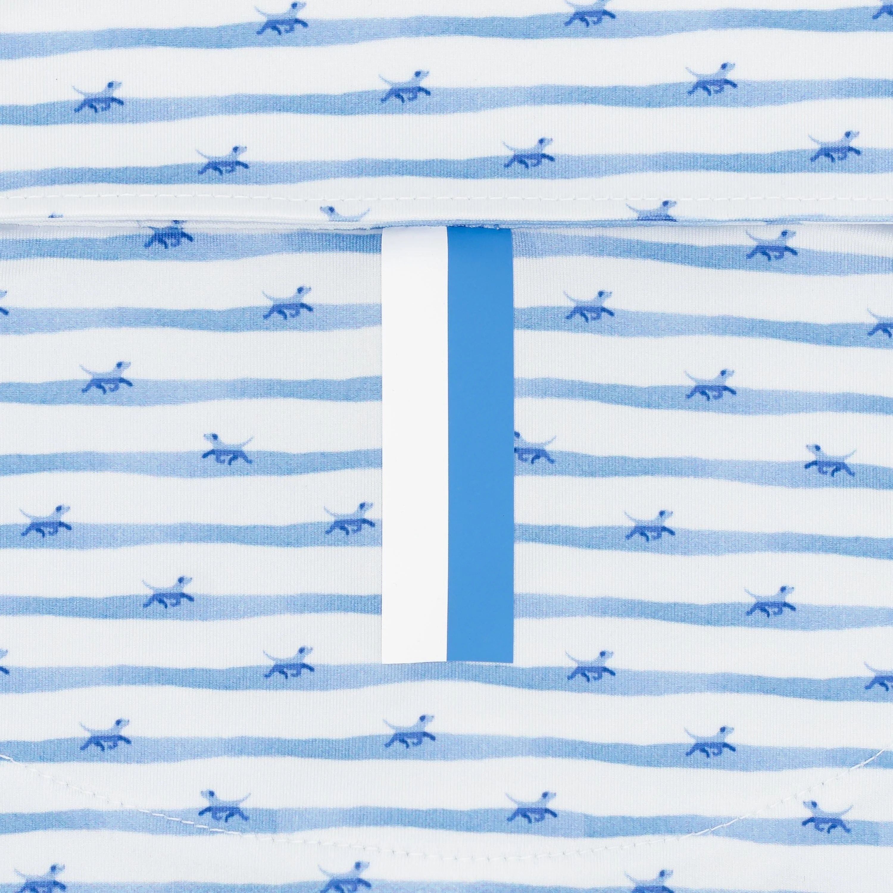 The Doggy Paddle | Performance Polo | The Doggy Paddle - White/Caicos Blue - Image 4