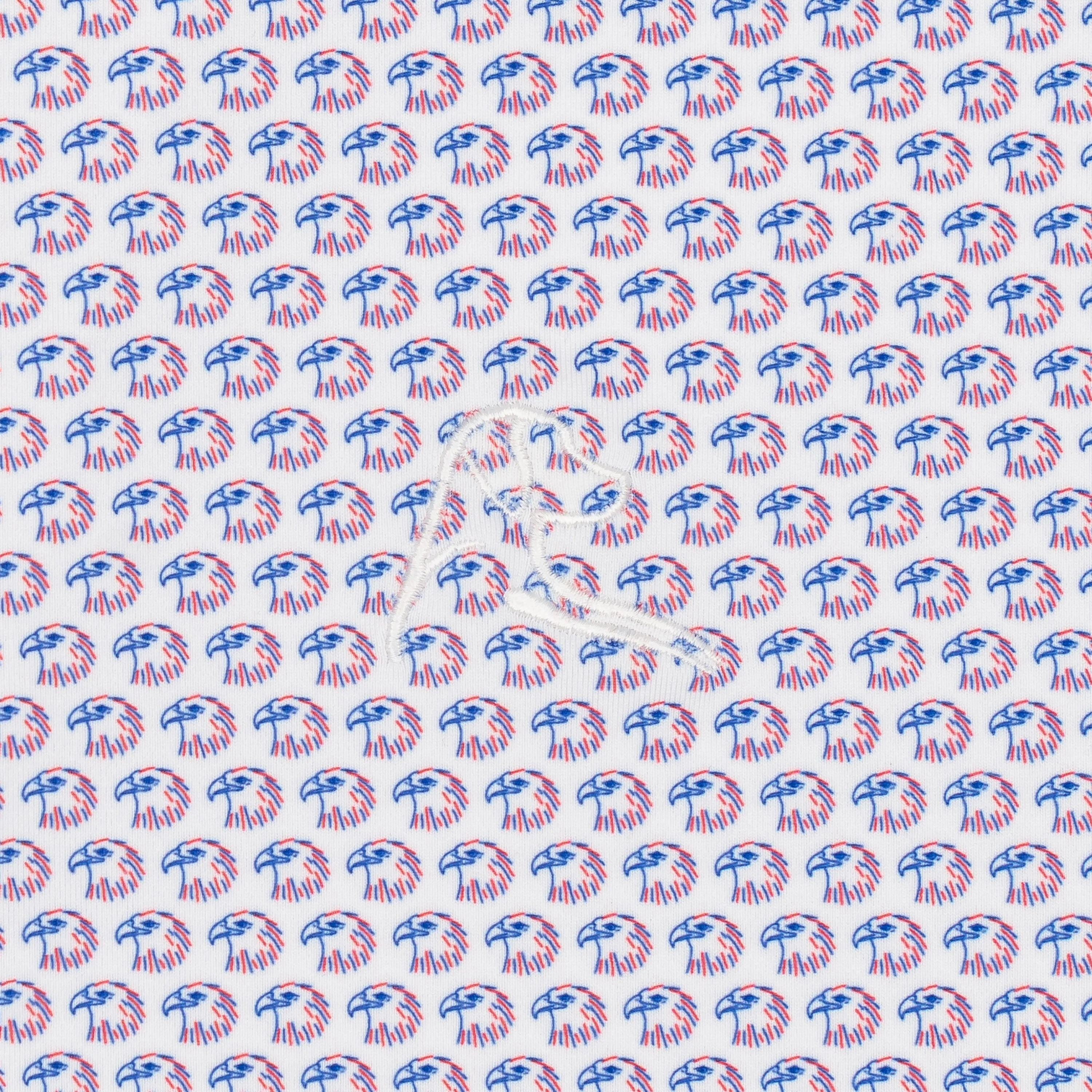 The Free Bird | Performance Polo | The Free Bird - White/Ocean Blue - USA - Image 3