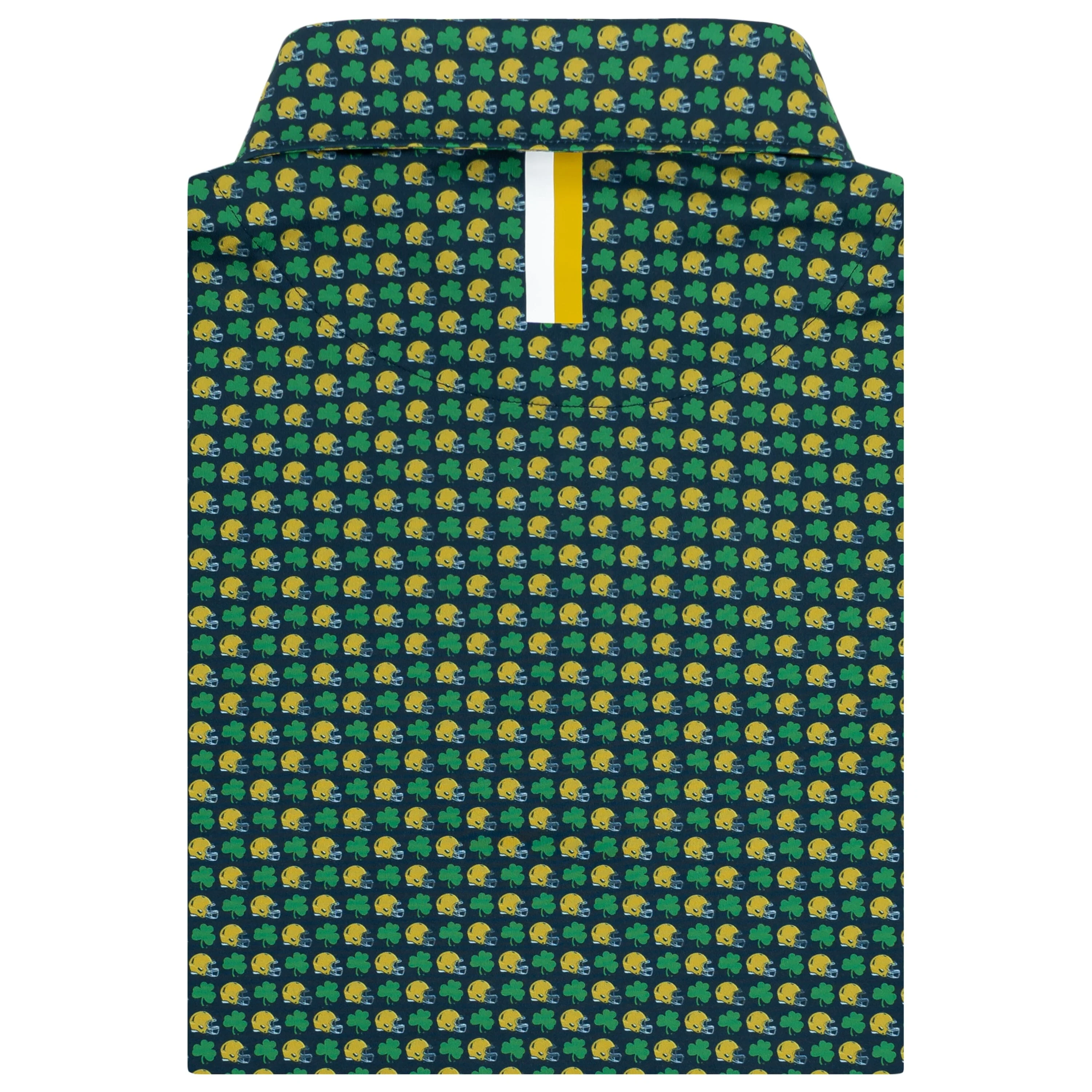 The Notre Dame Golden Domer® | Collegiate Polo | The Notre Dame Golden Domer® - Indigo Blue/Irish Green - Image 2