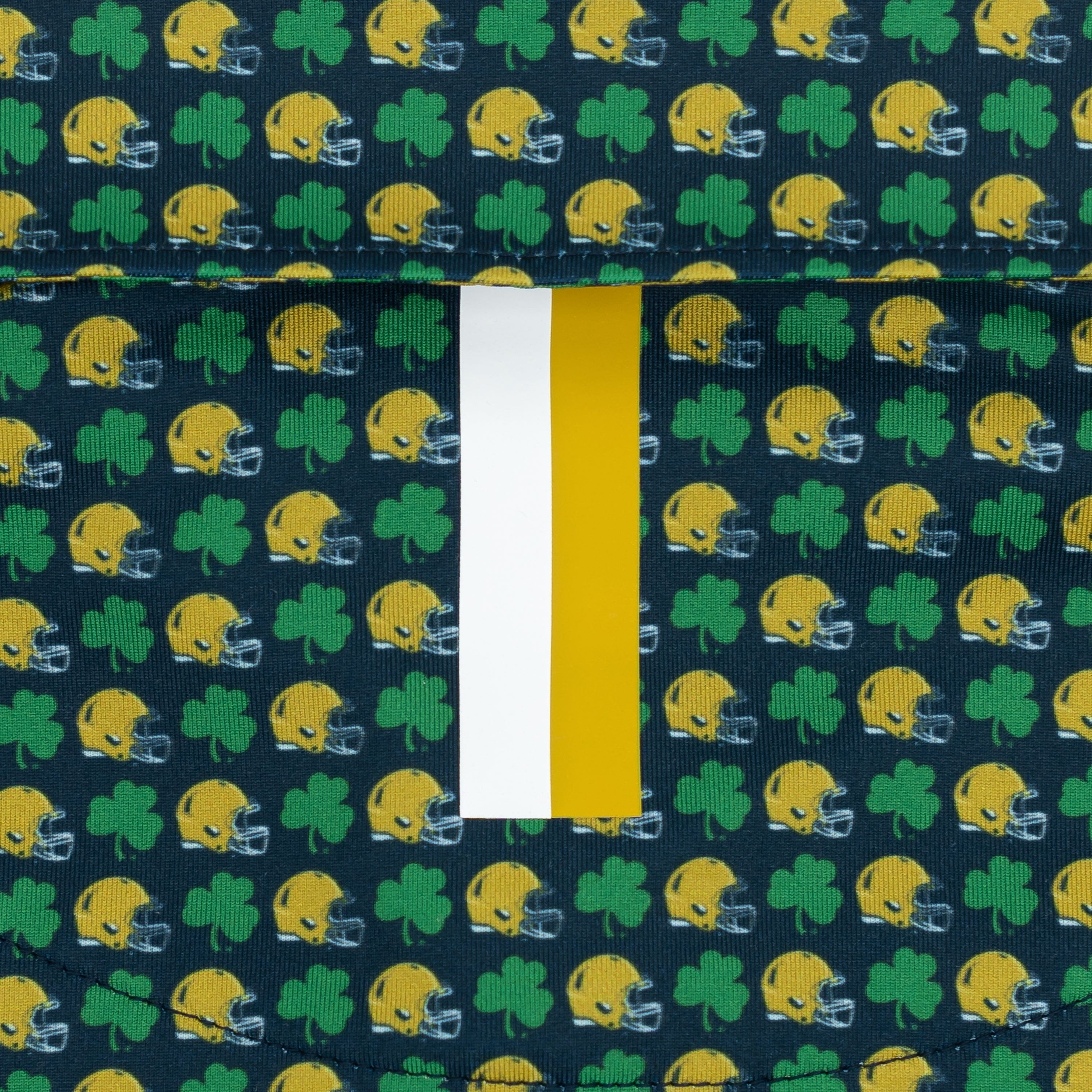 The Notre Dame Golden Domer® | Collegiate Polo | The Notre Dame Golden Domer® - Indigo Blue/Irish Green - Image 4
