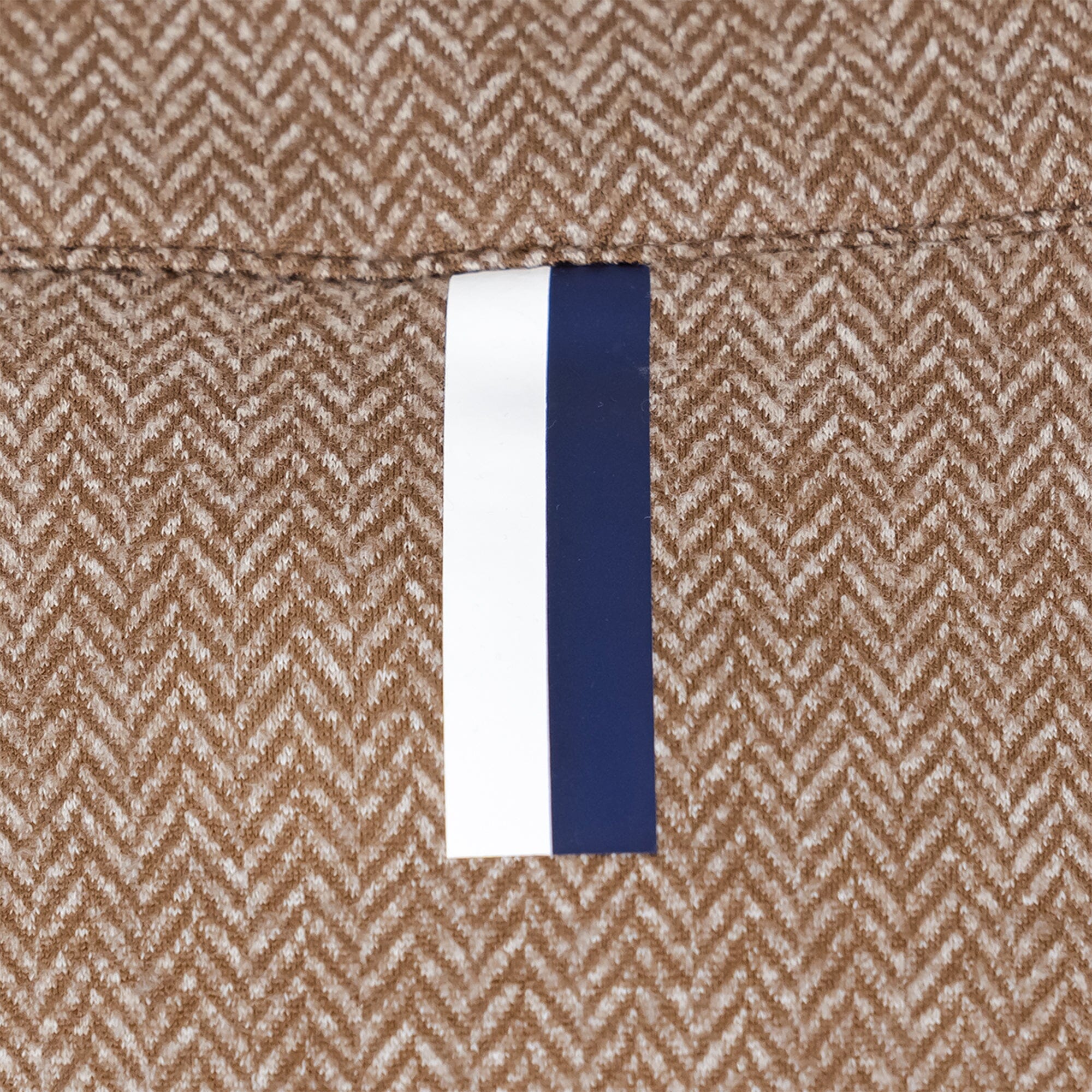 Herringbone Jacquard Performance Q-Zip | The Herringbone - Saddle Brown/White - Image 4