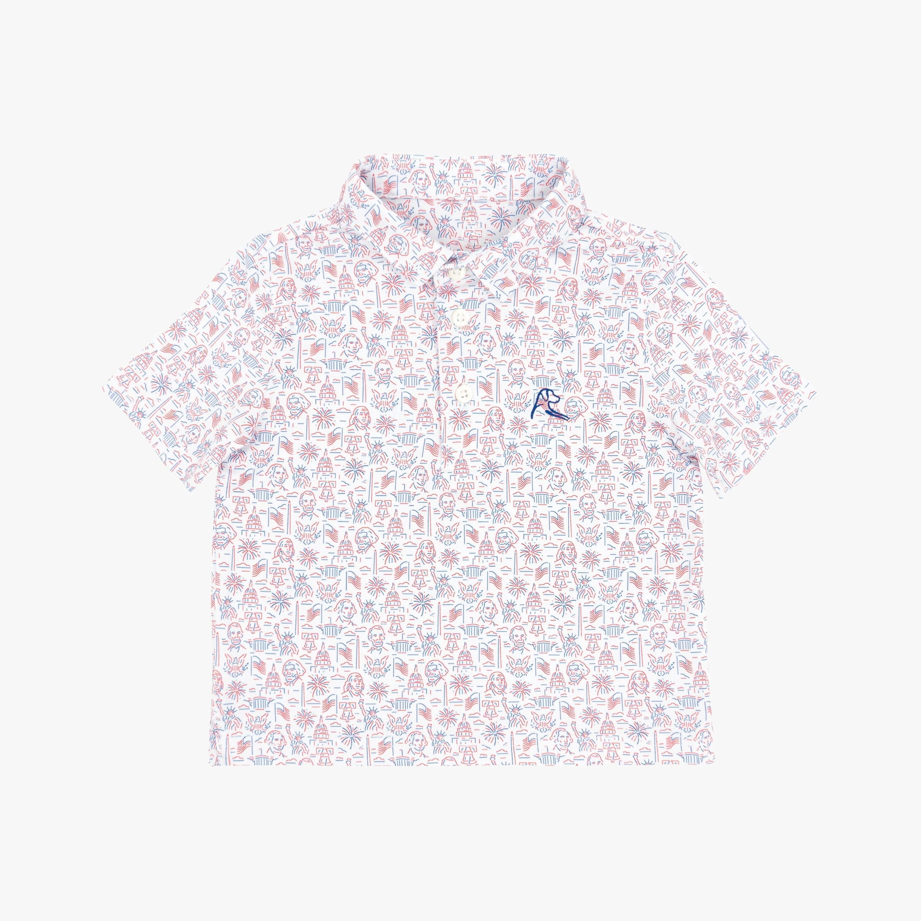The Lil' American Icon | Performance Polo | The American Icon - White - USA
