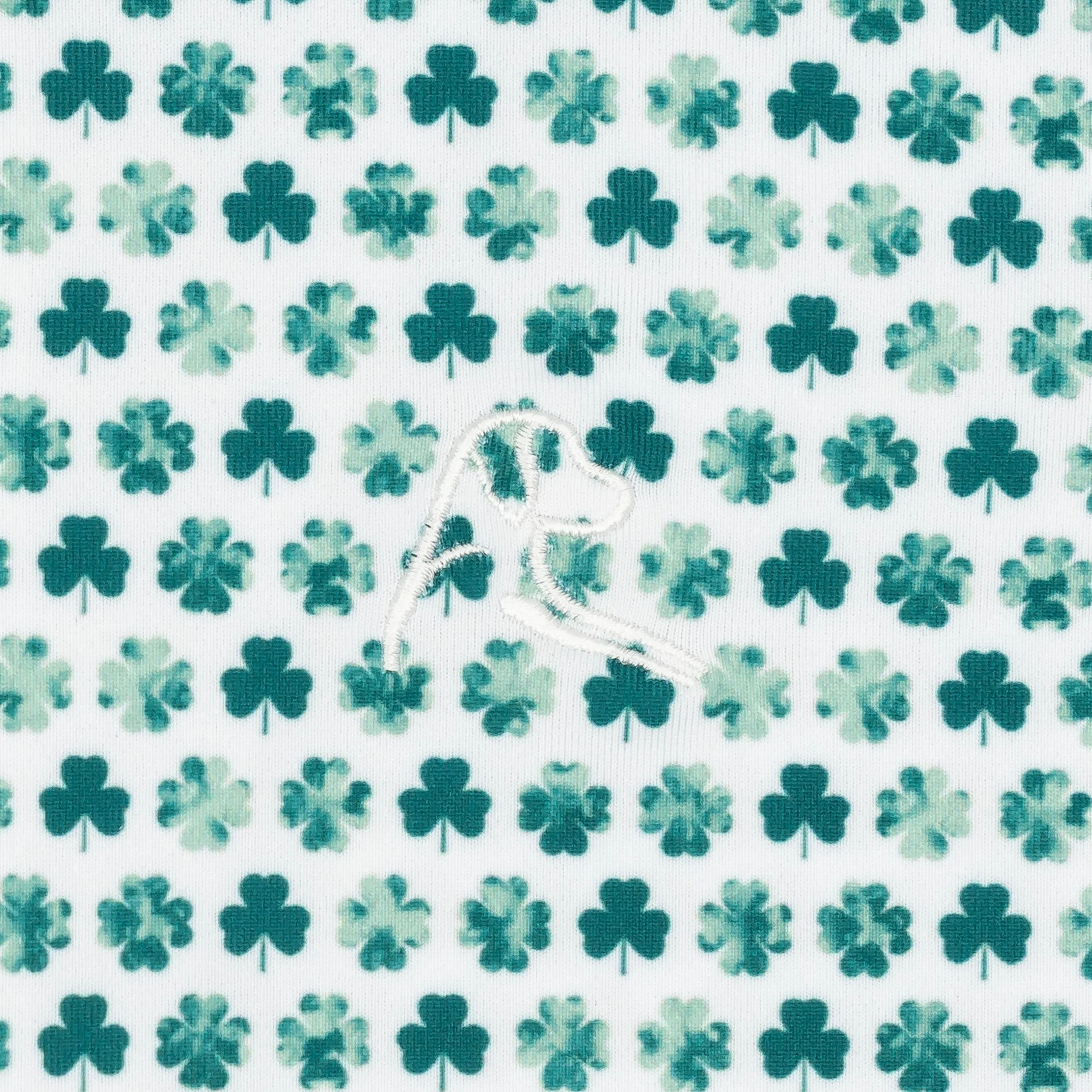 The Lil' Clover | Performance Polo | The Clover - White/Fairway Green - Image 3