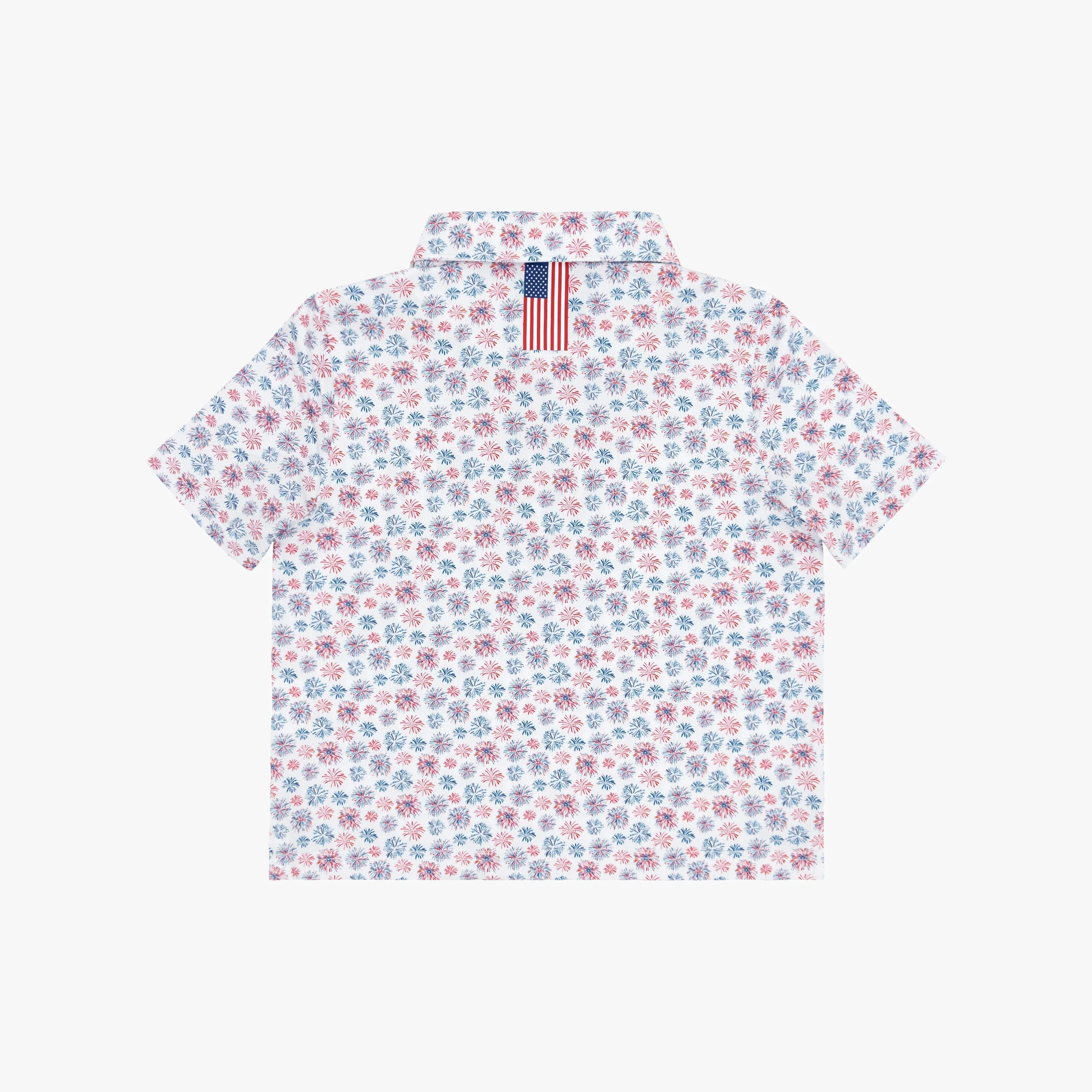 The Lil' Firework | Performance Polo | The Firework - White - USA - Image 2