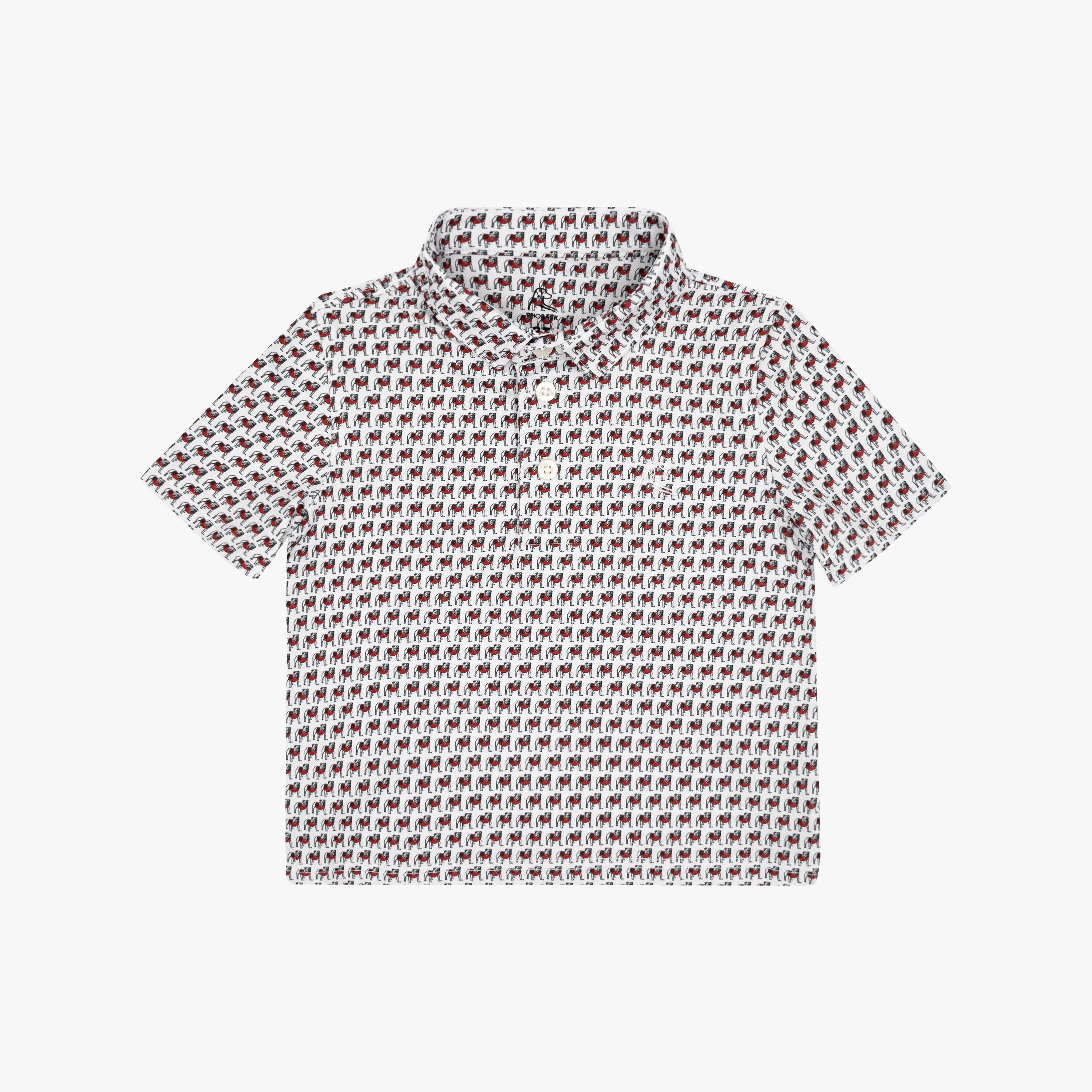 The Lil' Georgia Dawgs® | Collegiate Polo | The Georgia Dawgs® - White/Black