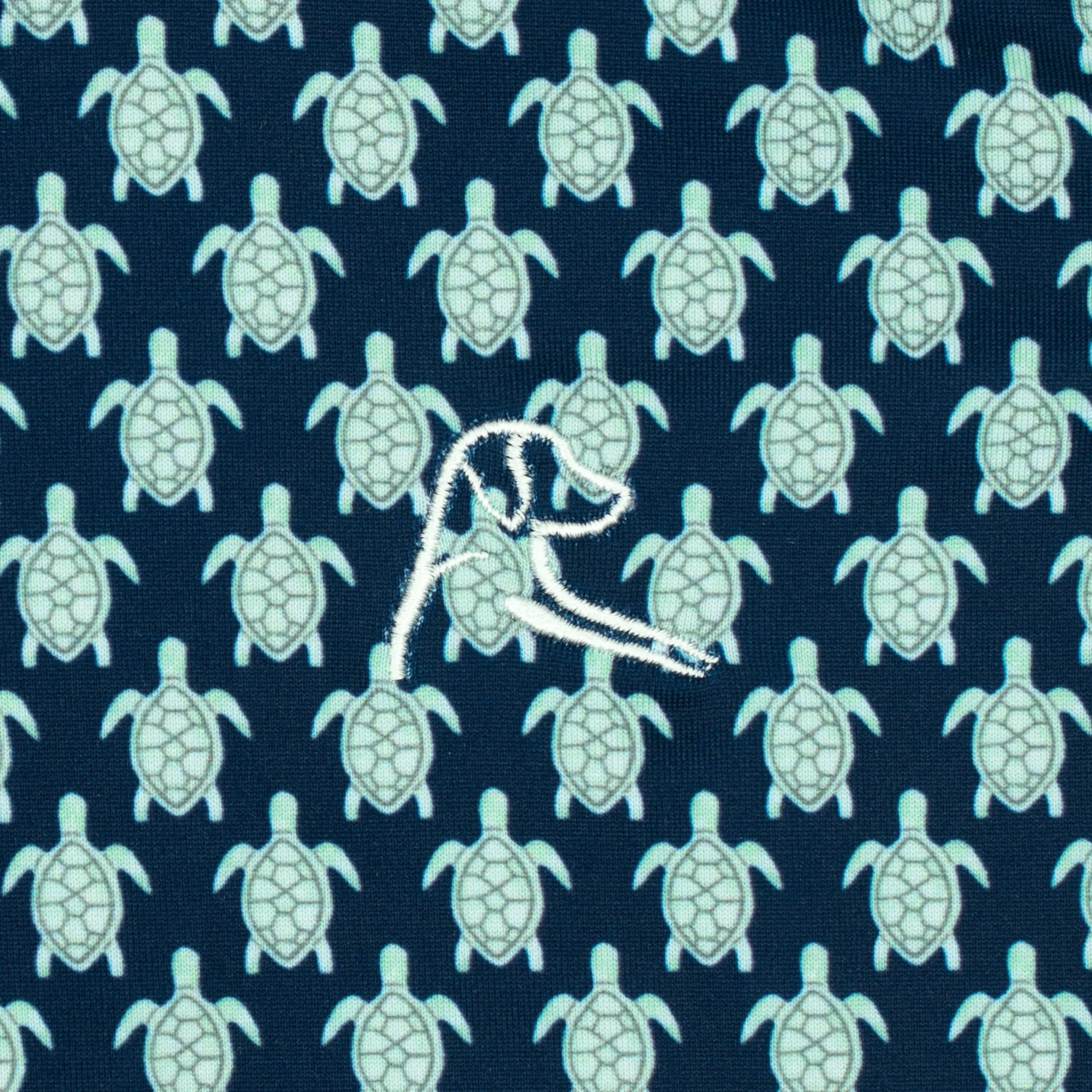 The Lil' Noggin | Performance Polo | The Noggin - Fleet Navy/Antigua Green - Image 3