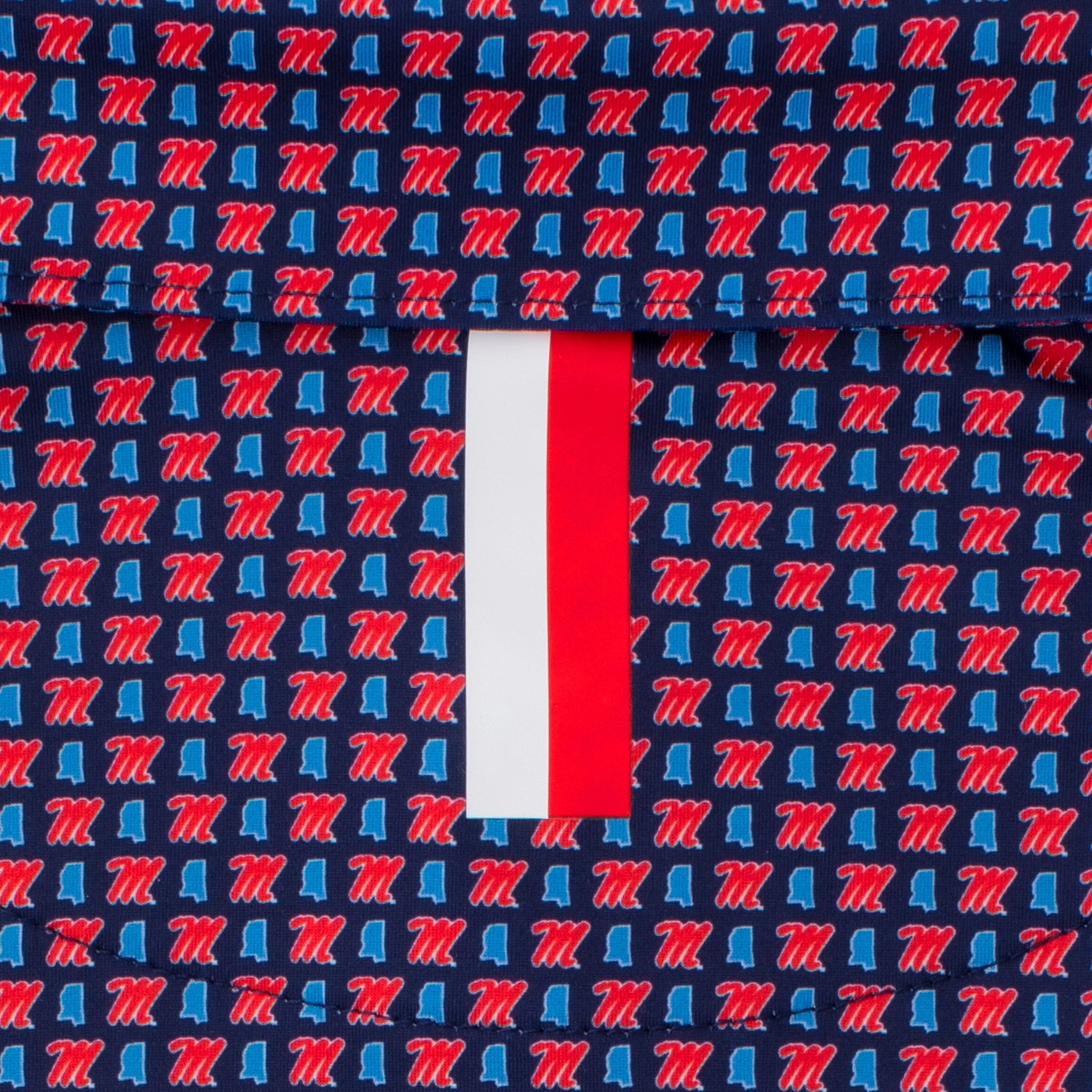The Lil' Ole Miss Hotty Toddyâ„¢ | Collegiate Polo | The Ole Miss Hotty Toddyâ„¢ - Indigo Blue/Cherry Red - Image 4