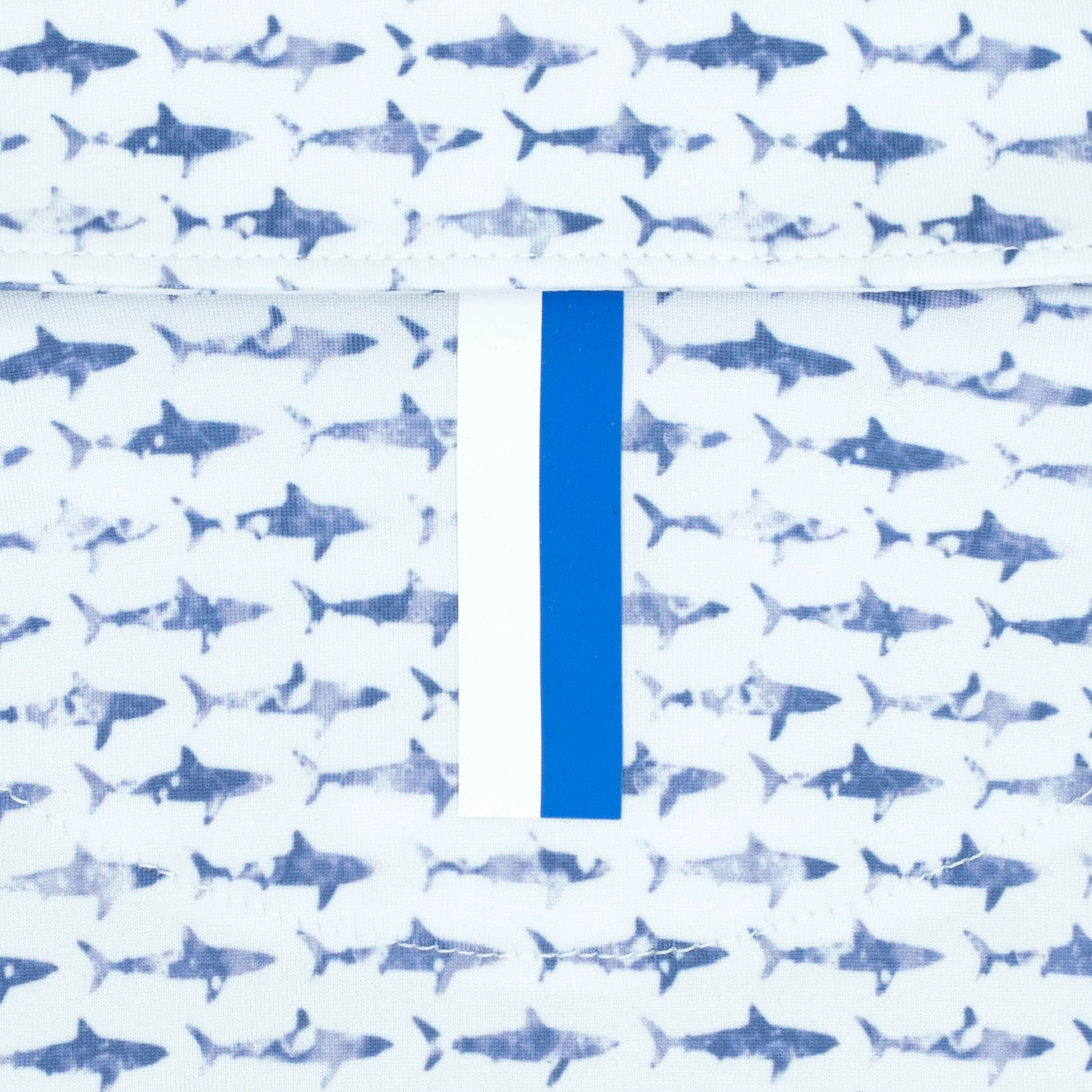 The Lil' Shark | Performance Polo | The Shark - White/Lavender Blue - Image 4