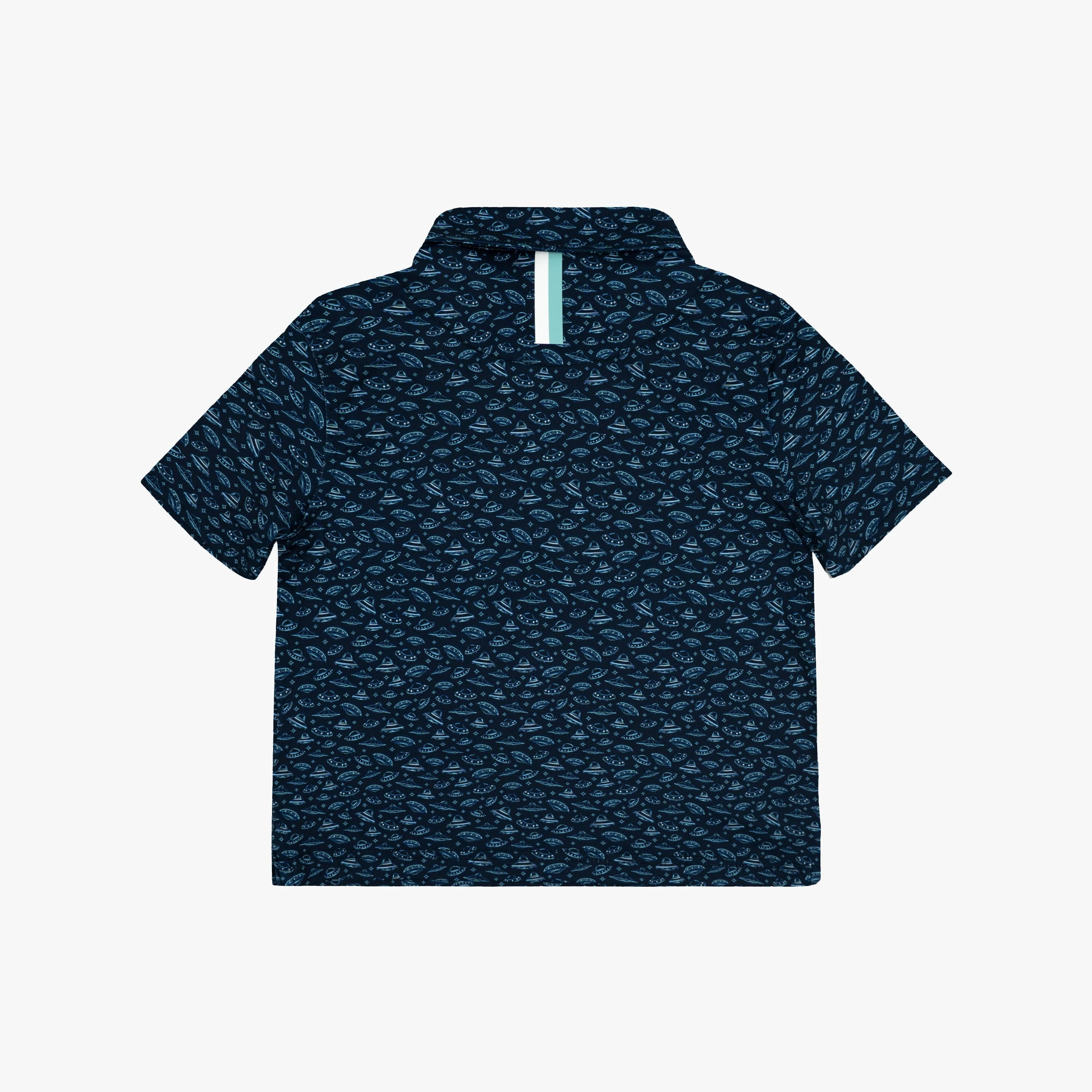 The Lil' UFO | Performance Polo | The UFO - Fleet Navy/Antigua Green - Image 2