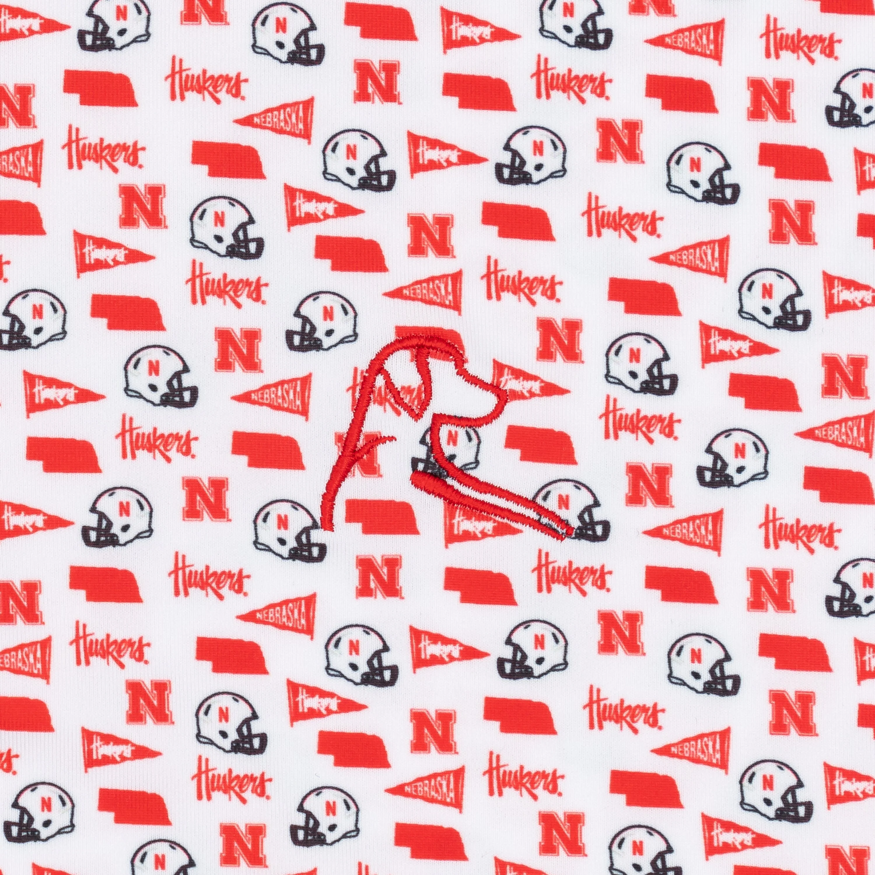 The Nebraska Gameday | Collegiate Polo | The Nebraska Gameday - White/Cherry Red - Image 3