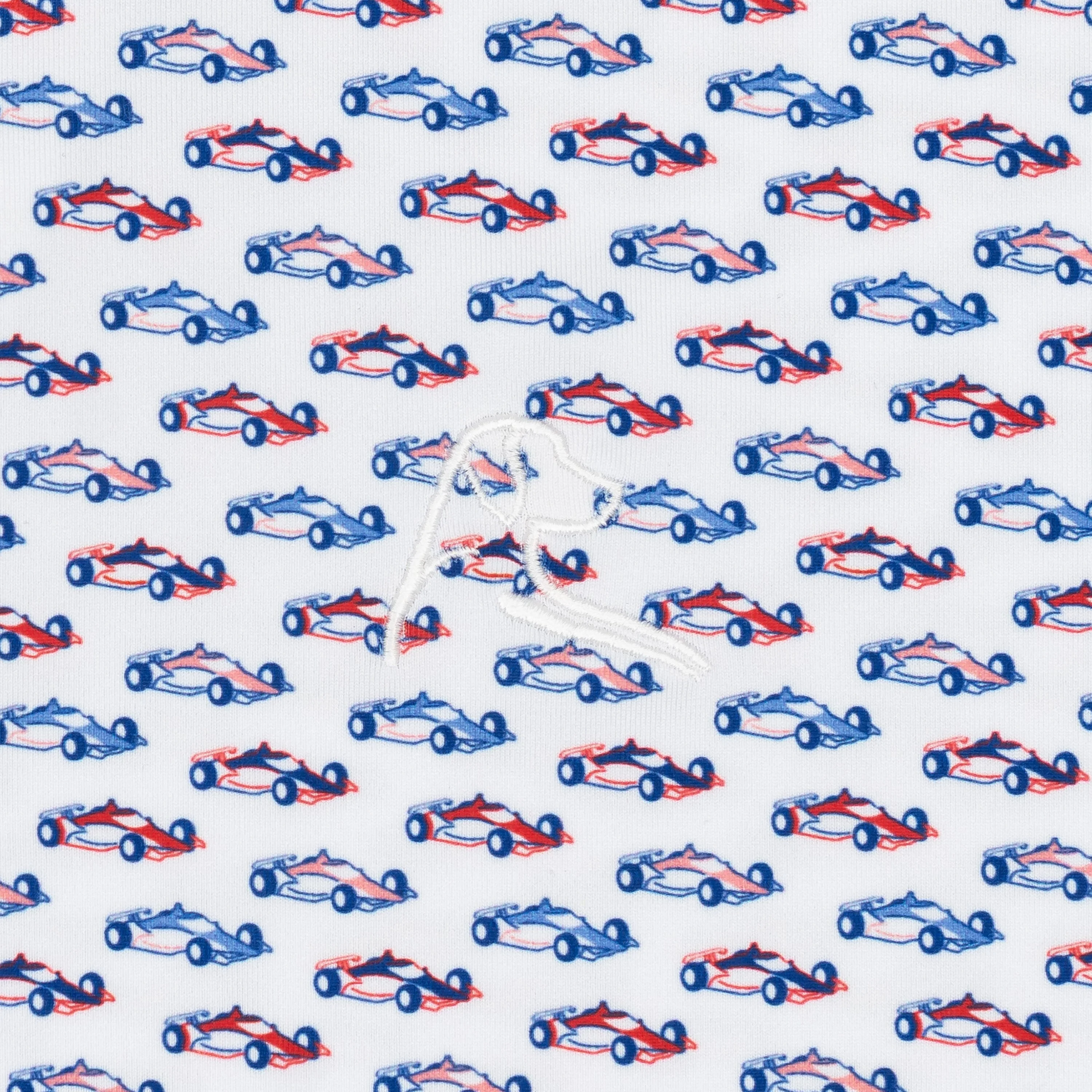 The Real Fast, Real Left | Performance Polo | The Real Fast, Real Left - White/Classic Red - USA - Image 3
