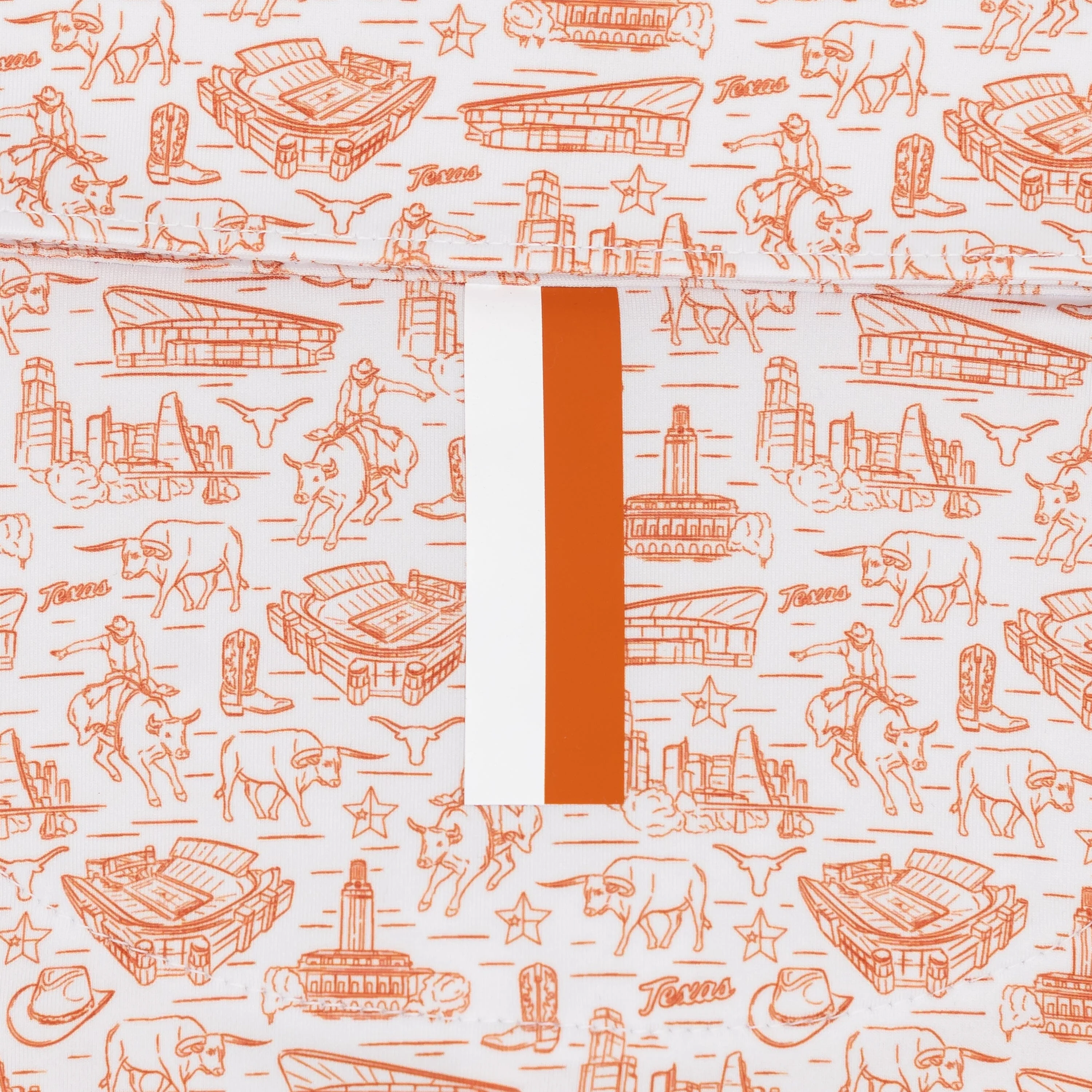 The Texas Campus | Collegiate Polo | The Texas Campus - White/Rust Orange - Image 4