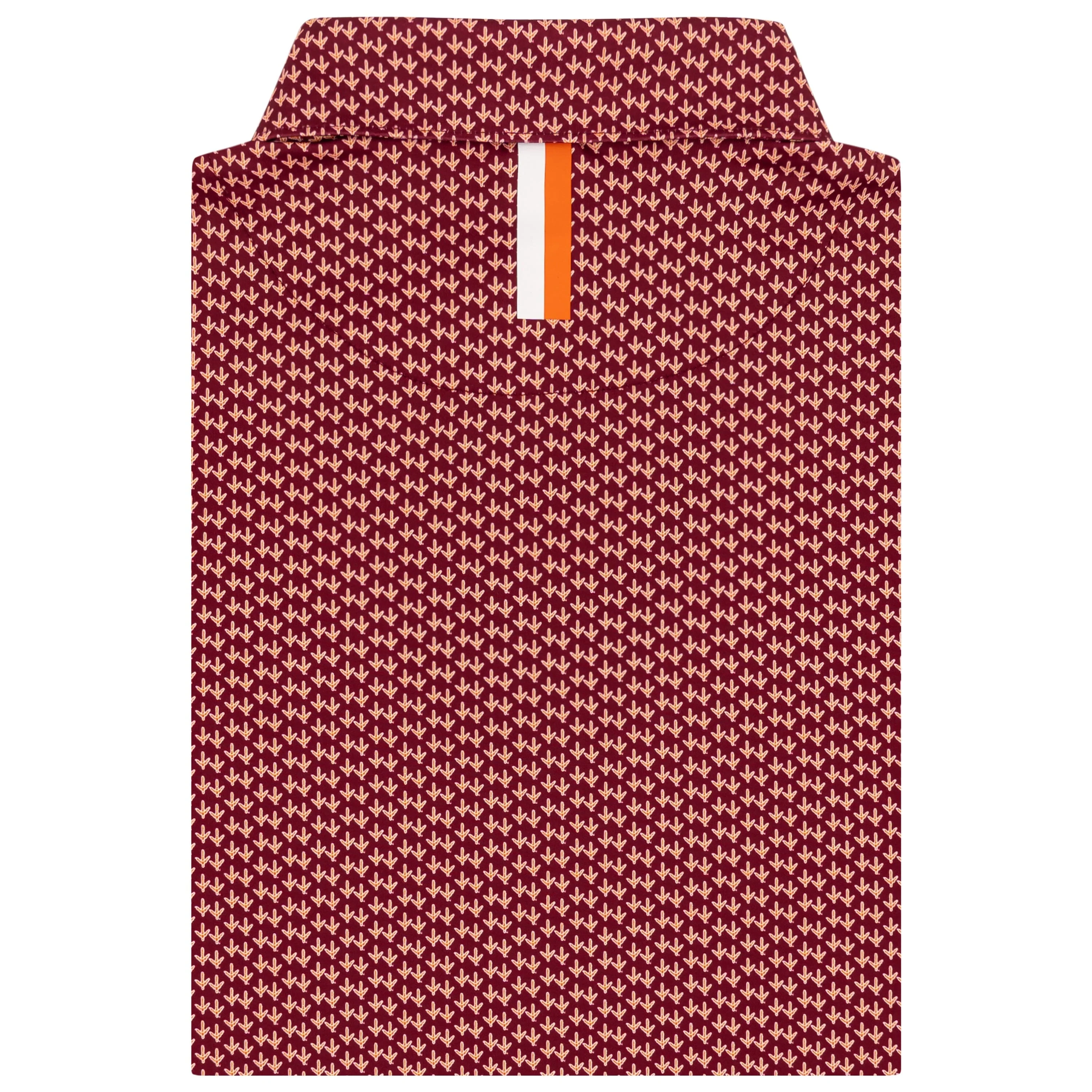 The Virginia Tech Hokie⢠Tracks | Collegiate Polo | The Virginia Tech Hokie⢠Tracks - Dark Maroon/White - Image 2