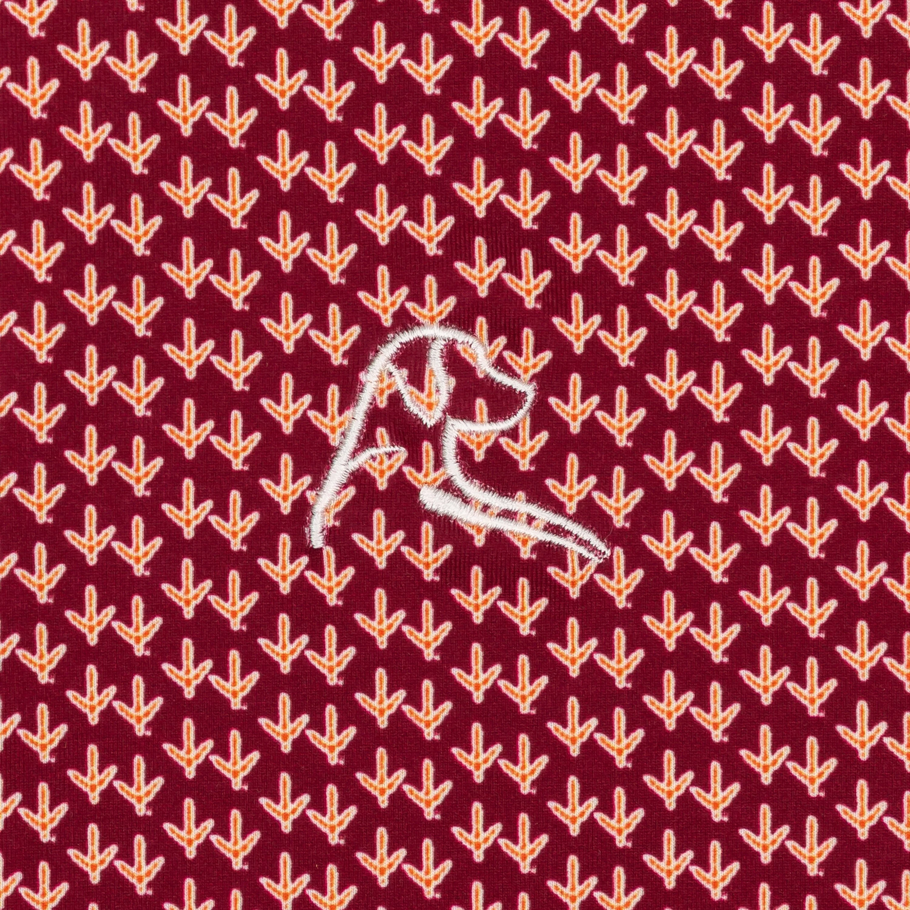 The Virginia Tech Hokie⢠Tracks | Collegiate Polo | The Virginia Tech Hokie⢠Tracks - Dark Maroon/White - Image 3