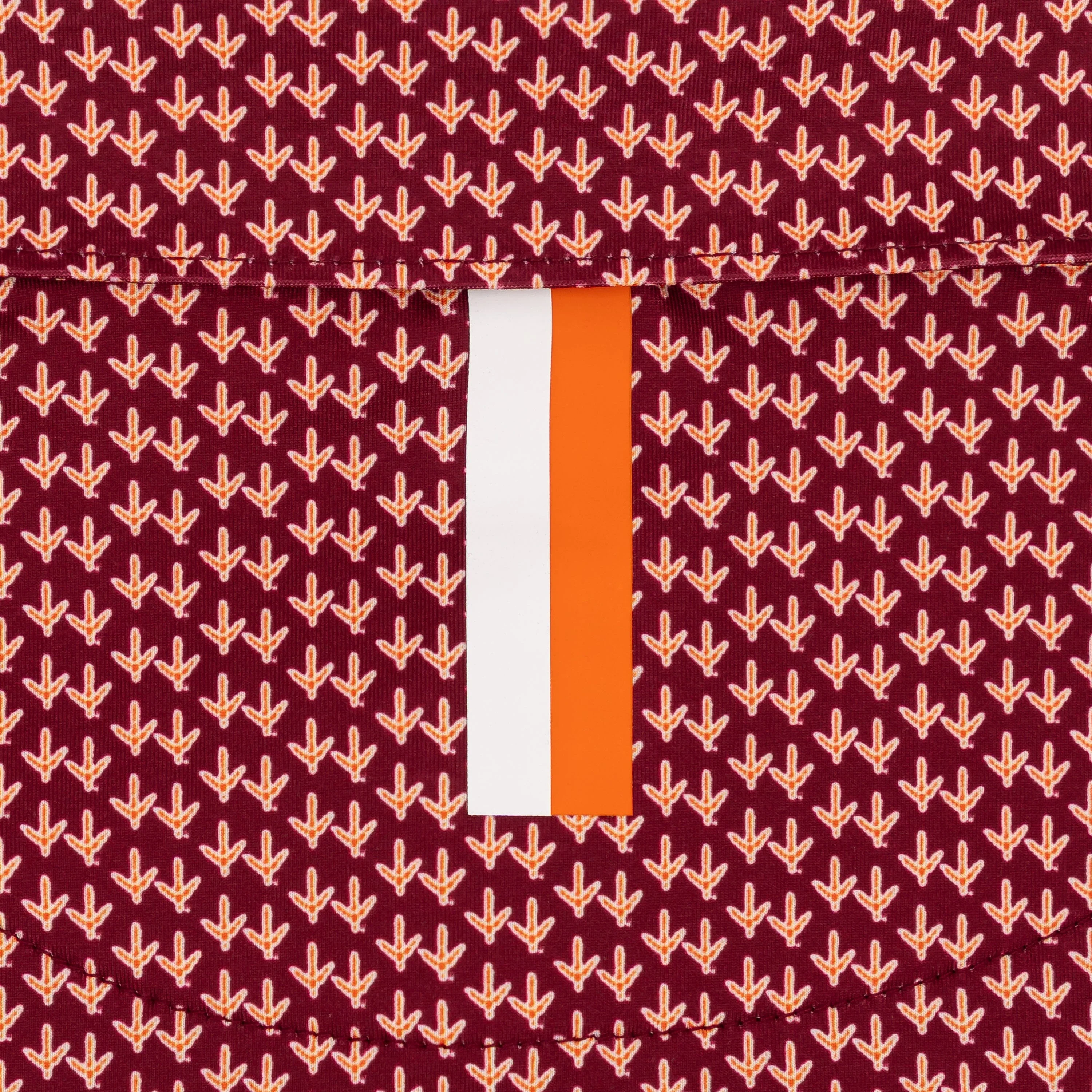 The Virginia Tech Hokie⢠Tracks | Collegiate Polo | The Virginia Tech Hokie⢠Tracks - Dark Maroon/White - Image 4