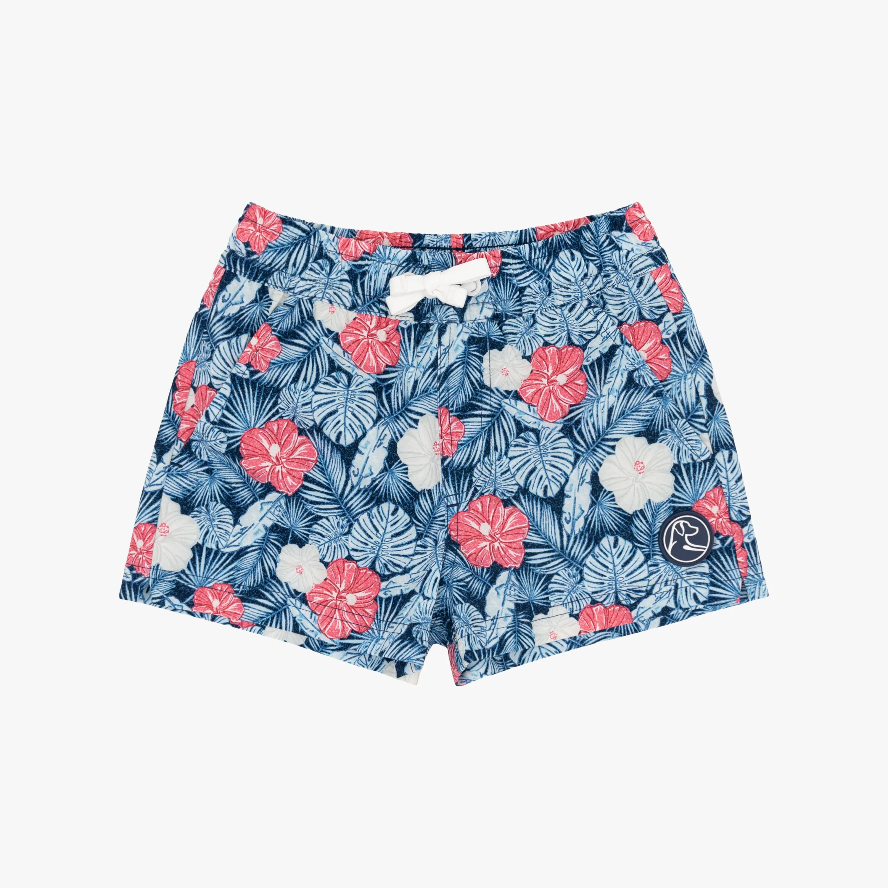 Lil' Medley Swim Trunk | The Hibiscus - Admiral Navy/Pale Blue