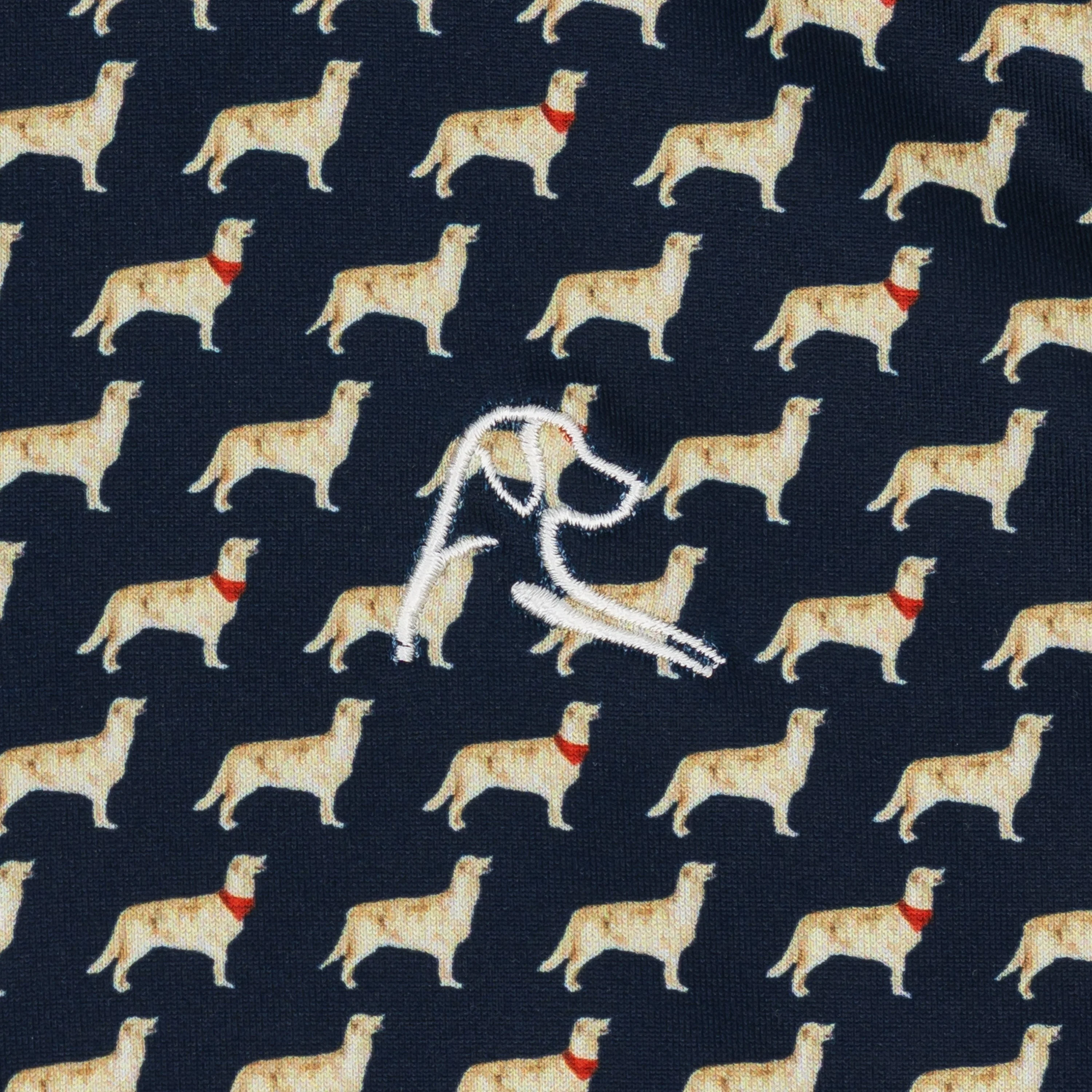 The Lil' Golden Retriever | Performance Polo | The Golden Retriever - Fleet Navy/Autumn Gold - Image 3