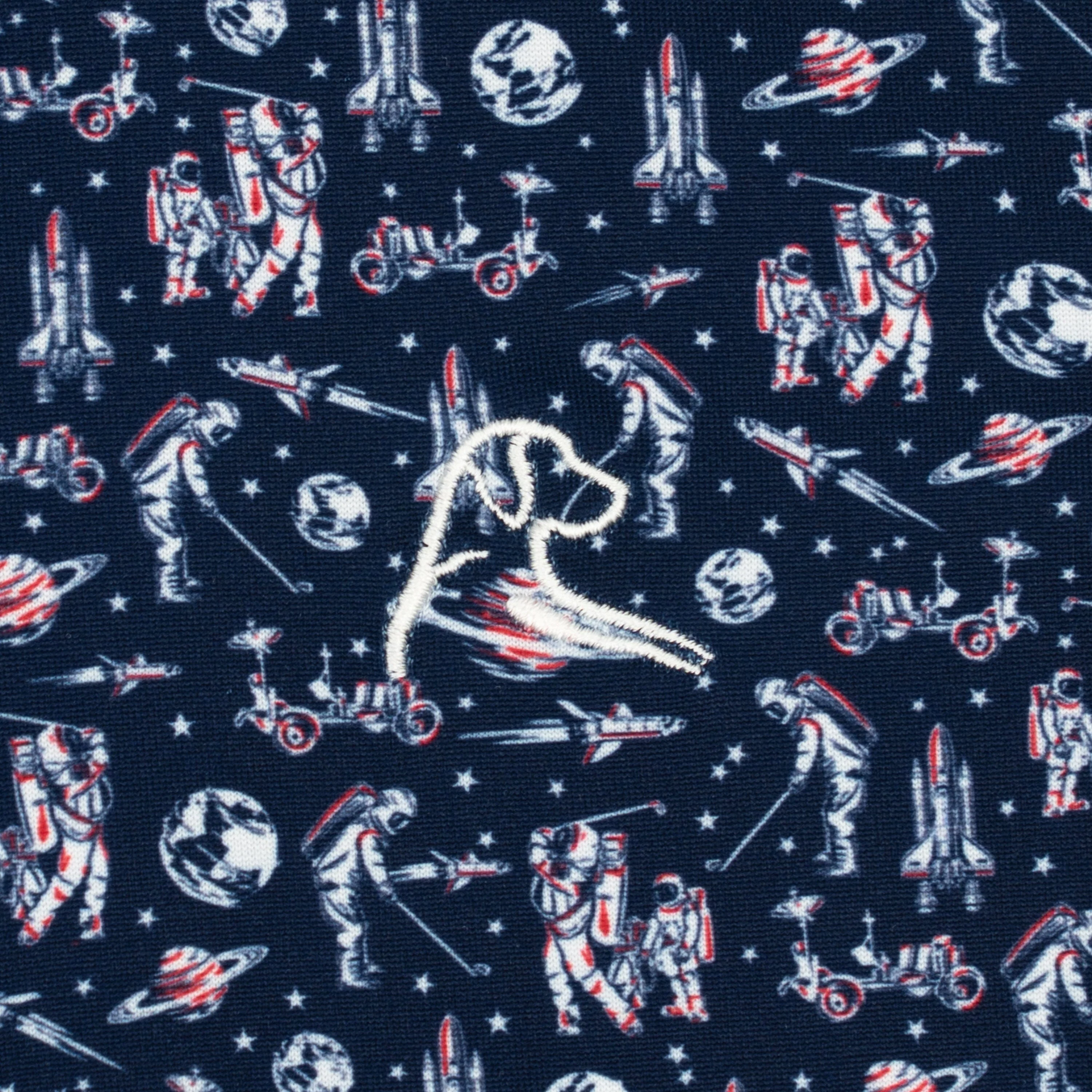 The Lil' Moon Bogey | Performance Polo | The Moon Bogey - Admiral Navy/Classic Red - USA - Image 3