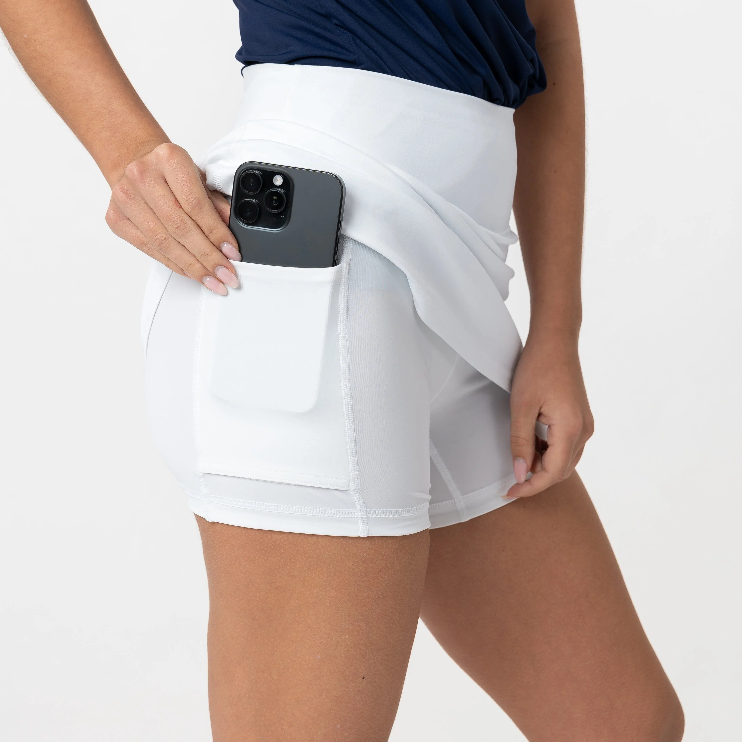 Vista Active Skort | Solid - White - Image 5