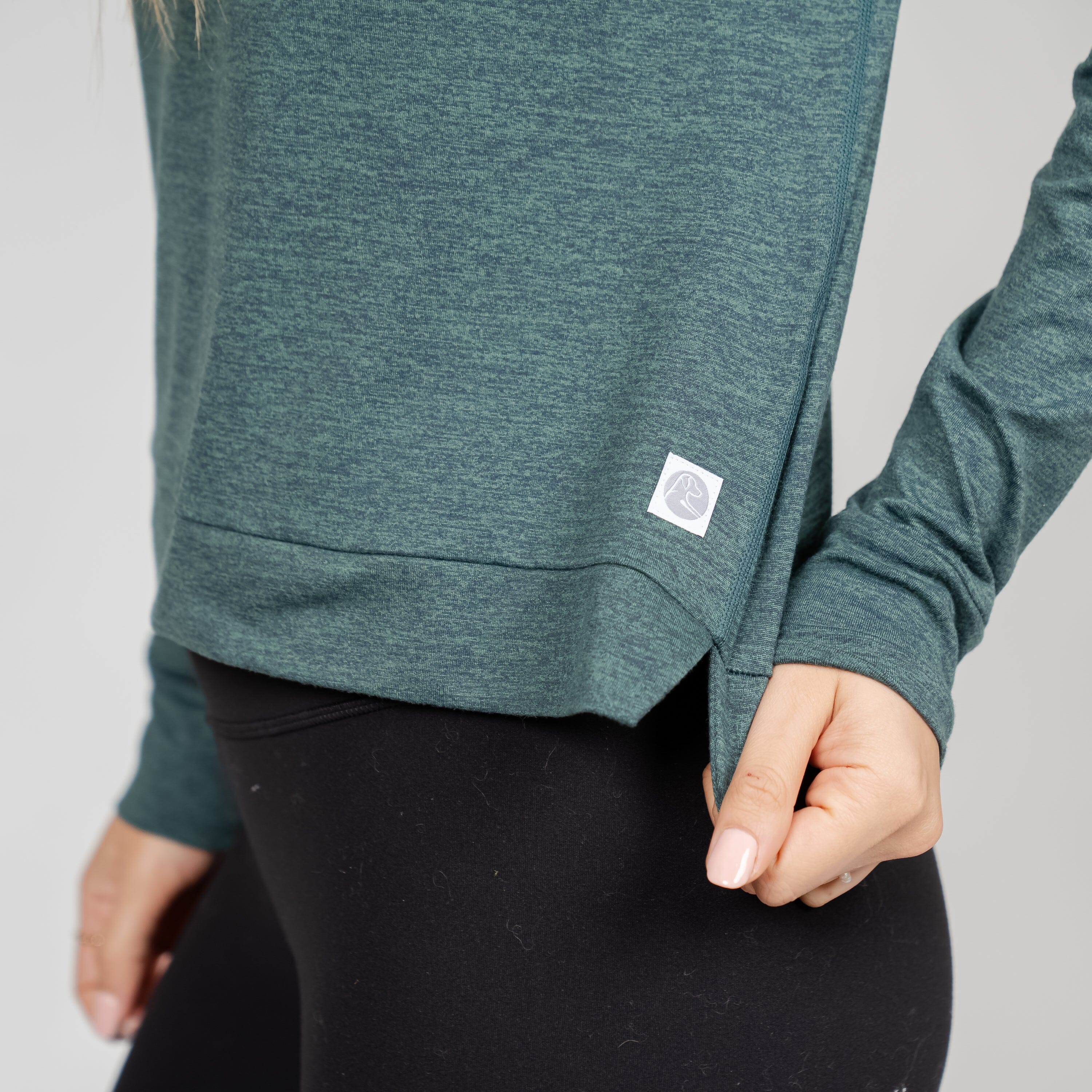 Tempo Performance Hoodie | Heather - Ponderosa Green/Willow Green - Image 5