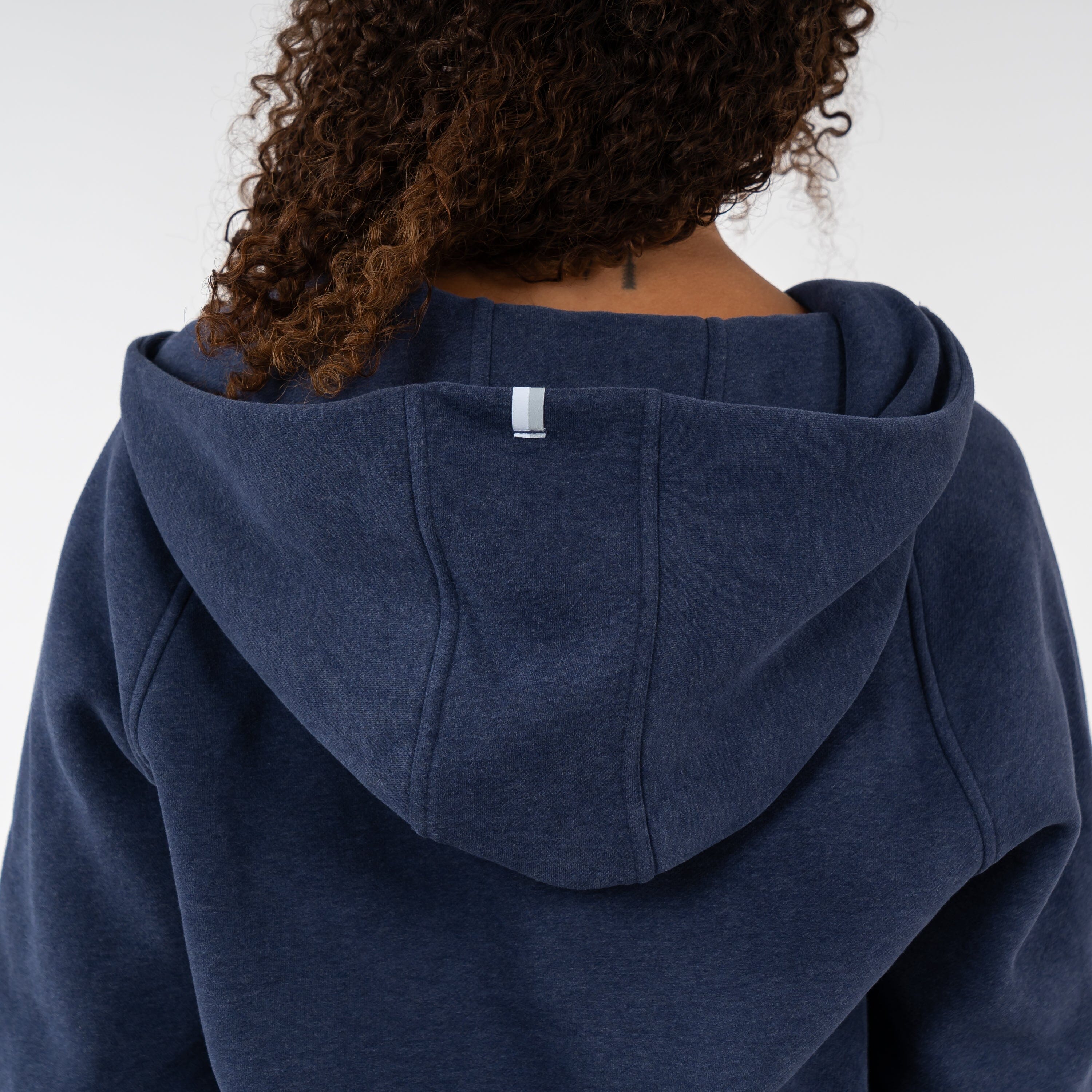 Clarity Collegiate Half-Zip Hoodie - Georgetown | Heather - Fleet Navy - GTWN 3 GREY - Image 3